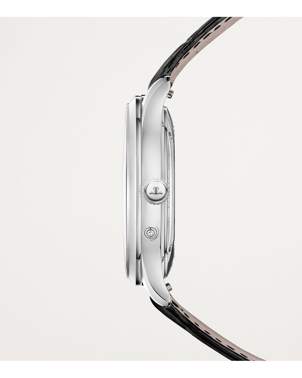 Jaeger-lecoultre Gray Stainless Steel Master Ultra Thin Moon Watch for men