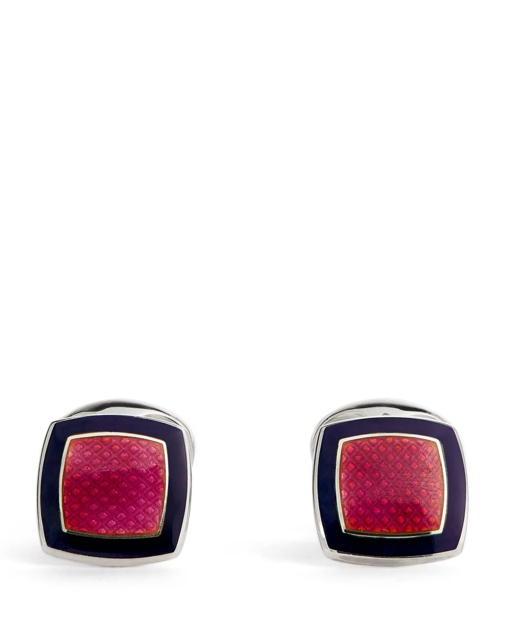 Deakin & Francis Red Sterling And Enamel Cufflinks for men