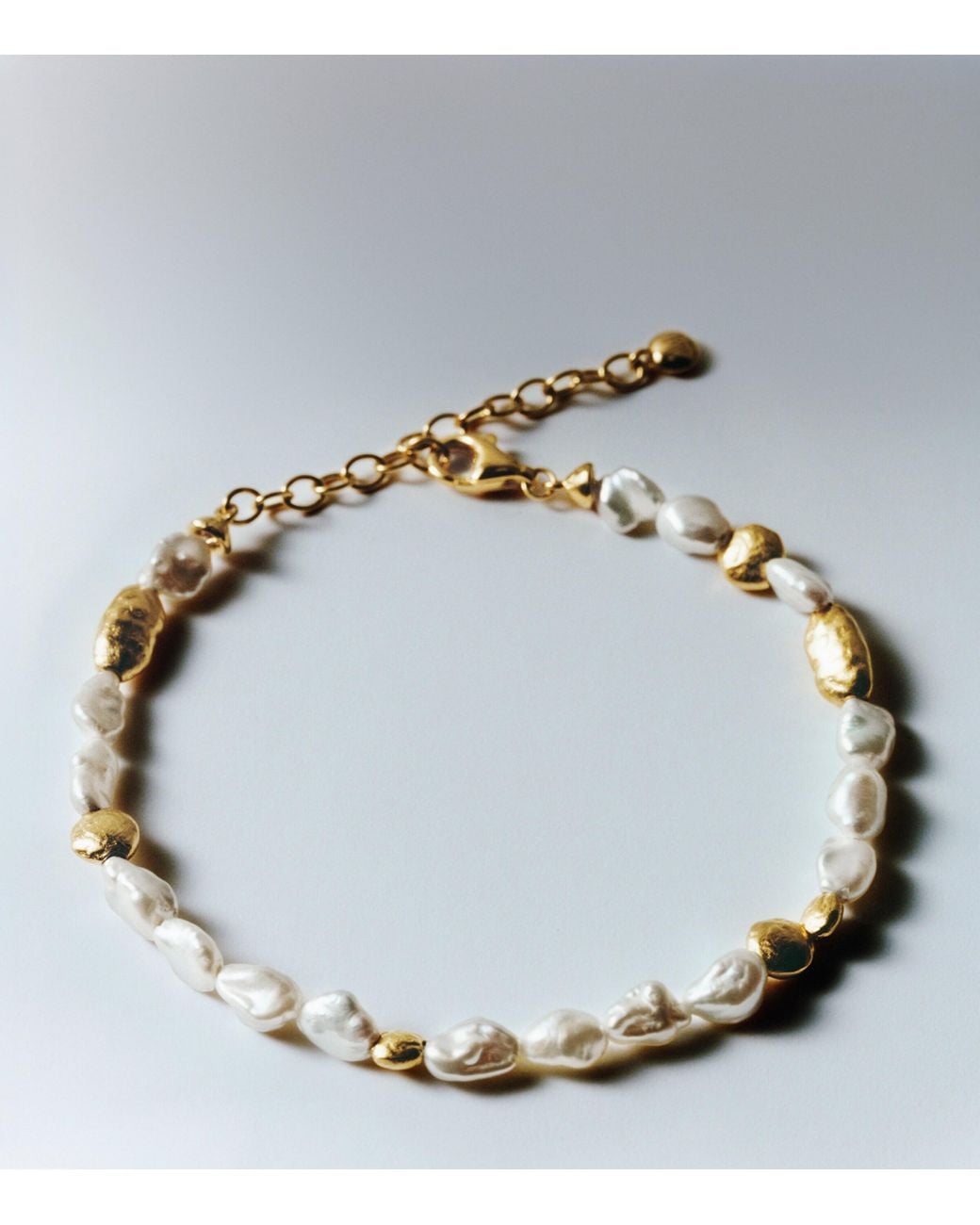 Monica Vinader Metallic Vermeil And Pearl Capri Bracelet