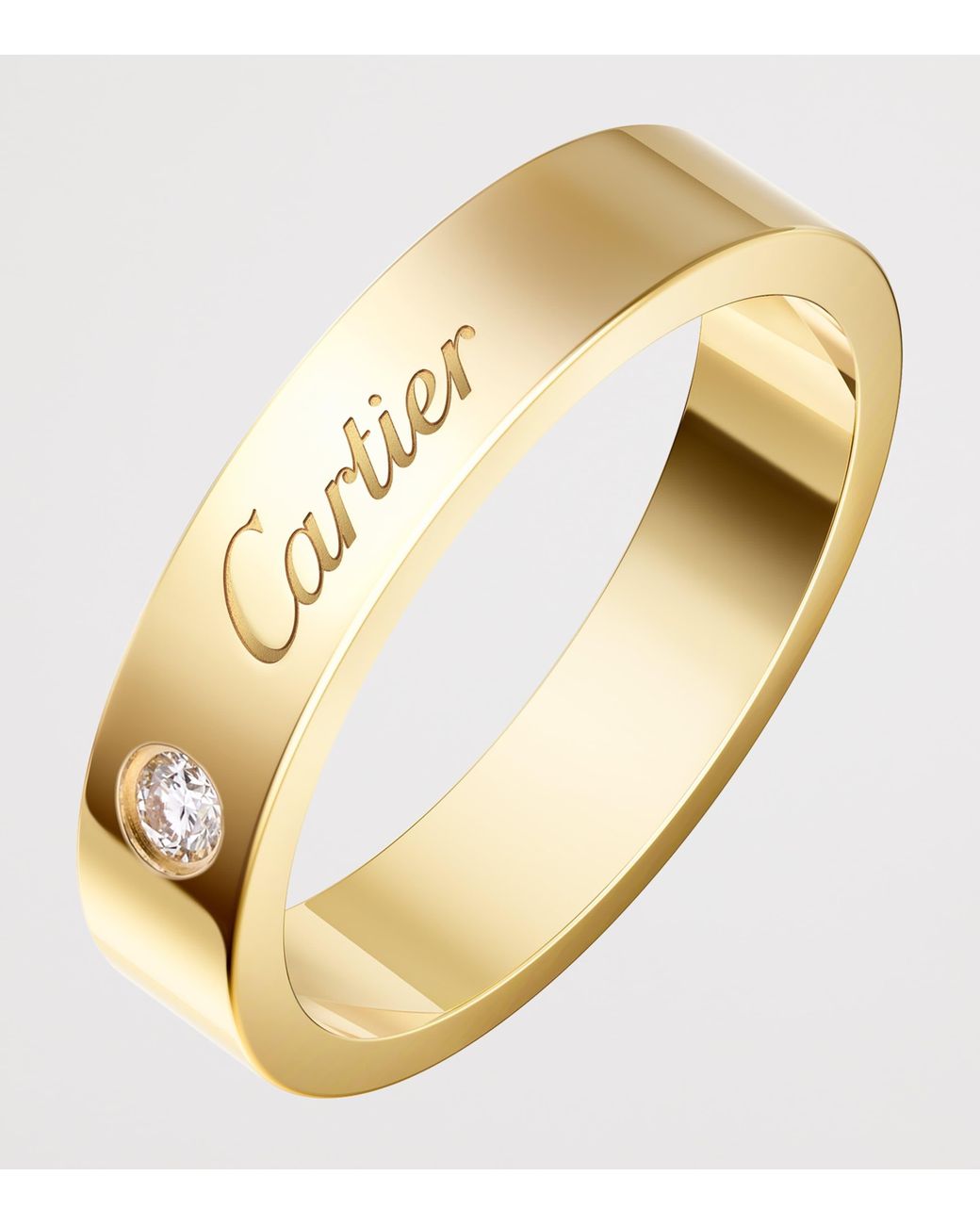Cartier Metallic And Diamond C De Wedding Ring