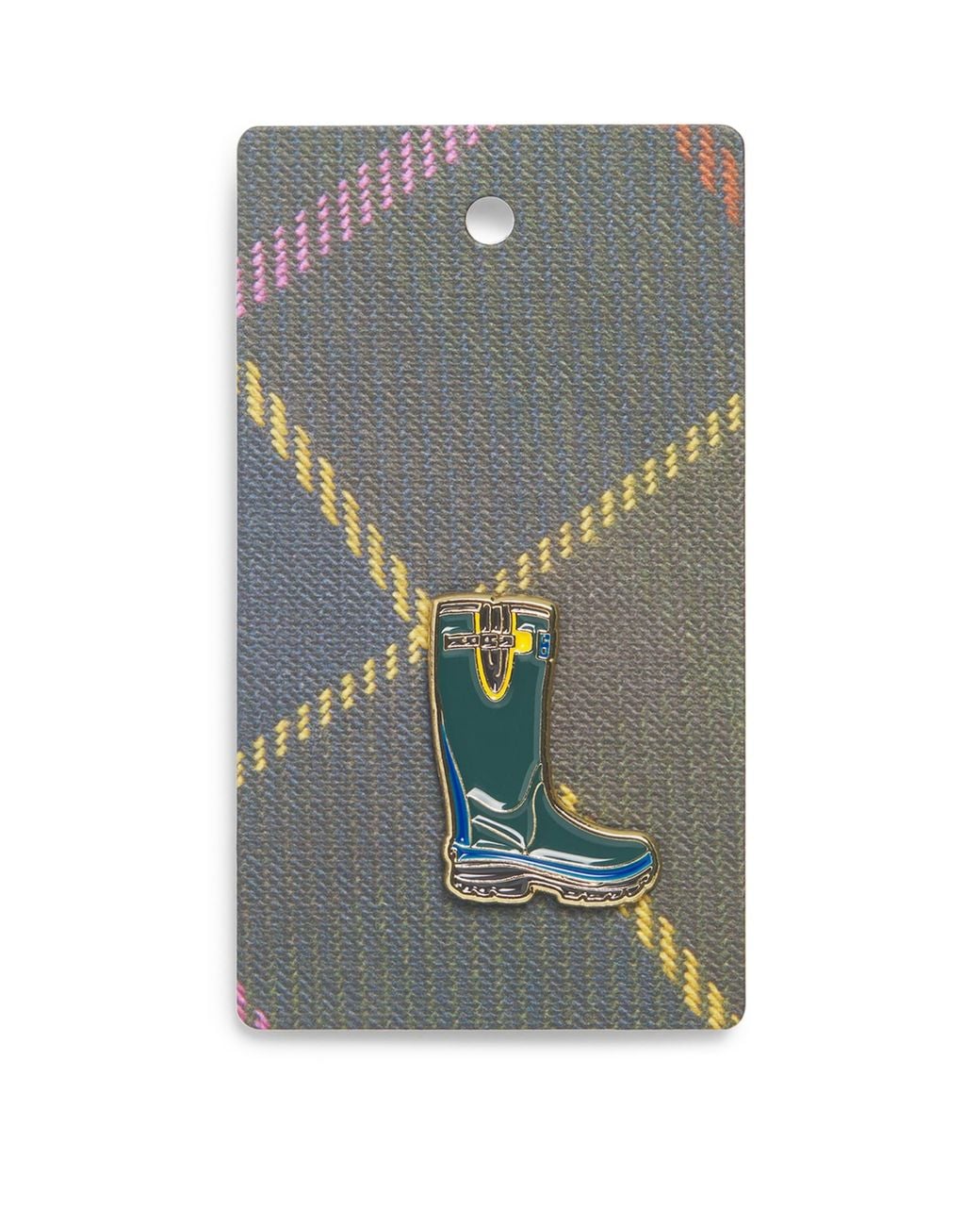 Barbour Gray X Paul Smith Welly Boot Pin Badge