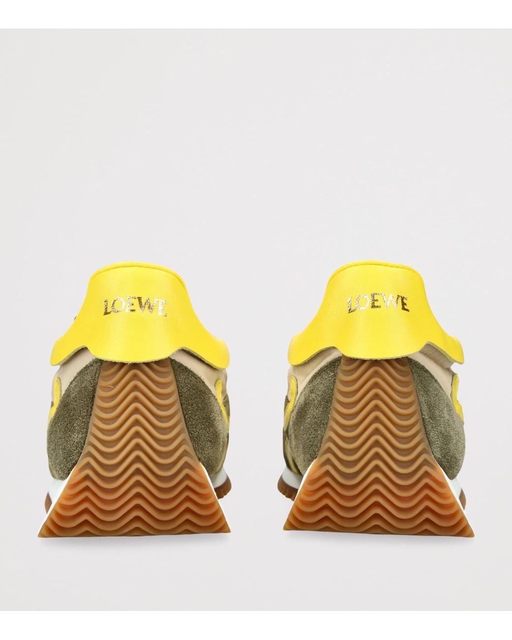 Loewe Yellow Suede Flow Runner Sneakers