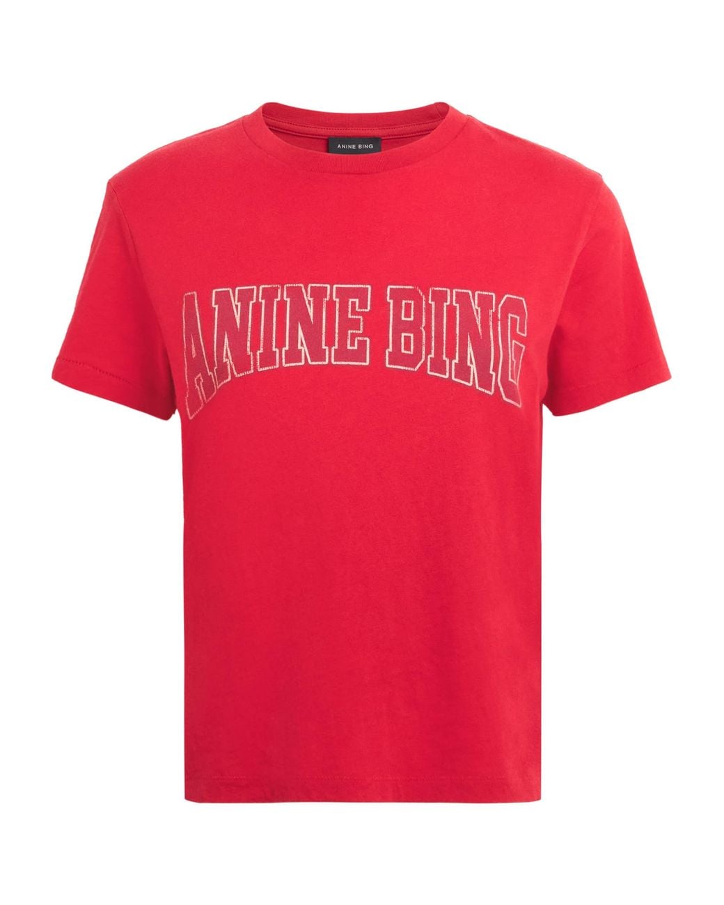 Anine Bing Red Cotton Shelley T-Shirt