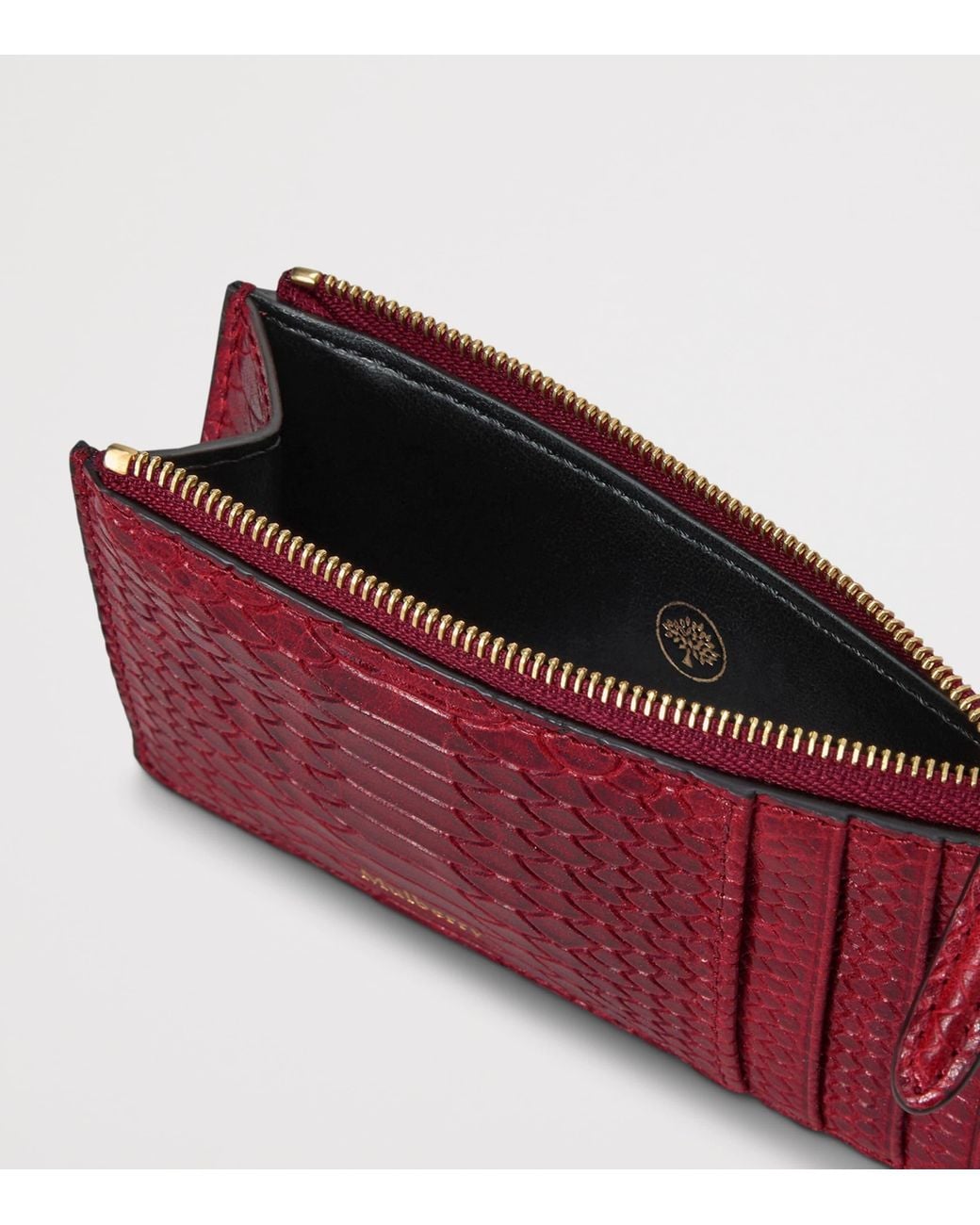 Mulberry Red Leather Continental Zipped Long Card Holder