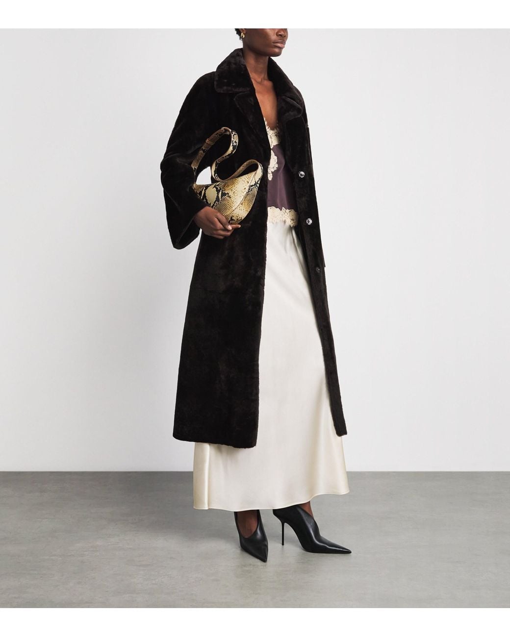 Arma Black Reversible Shearling Rien Coat