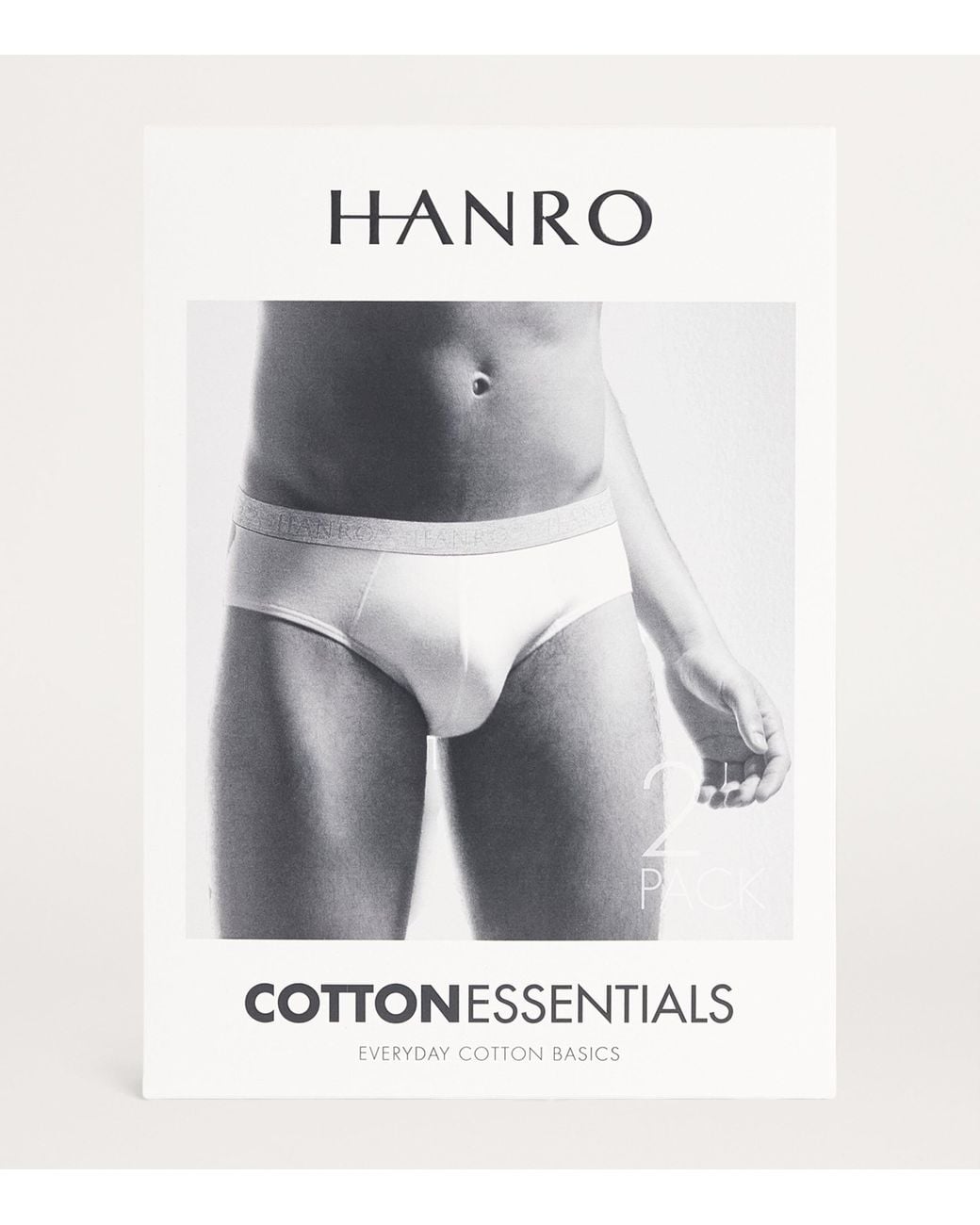 Hanro White Cotton-Blend Essential Briefs for men