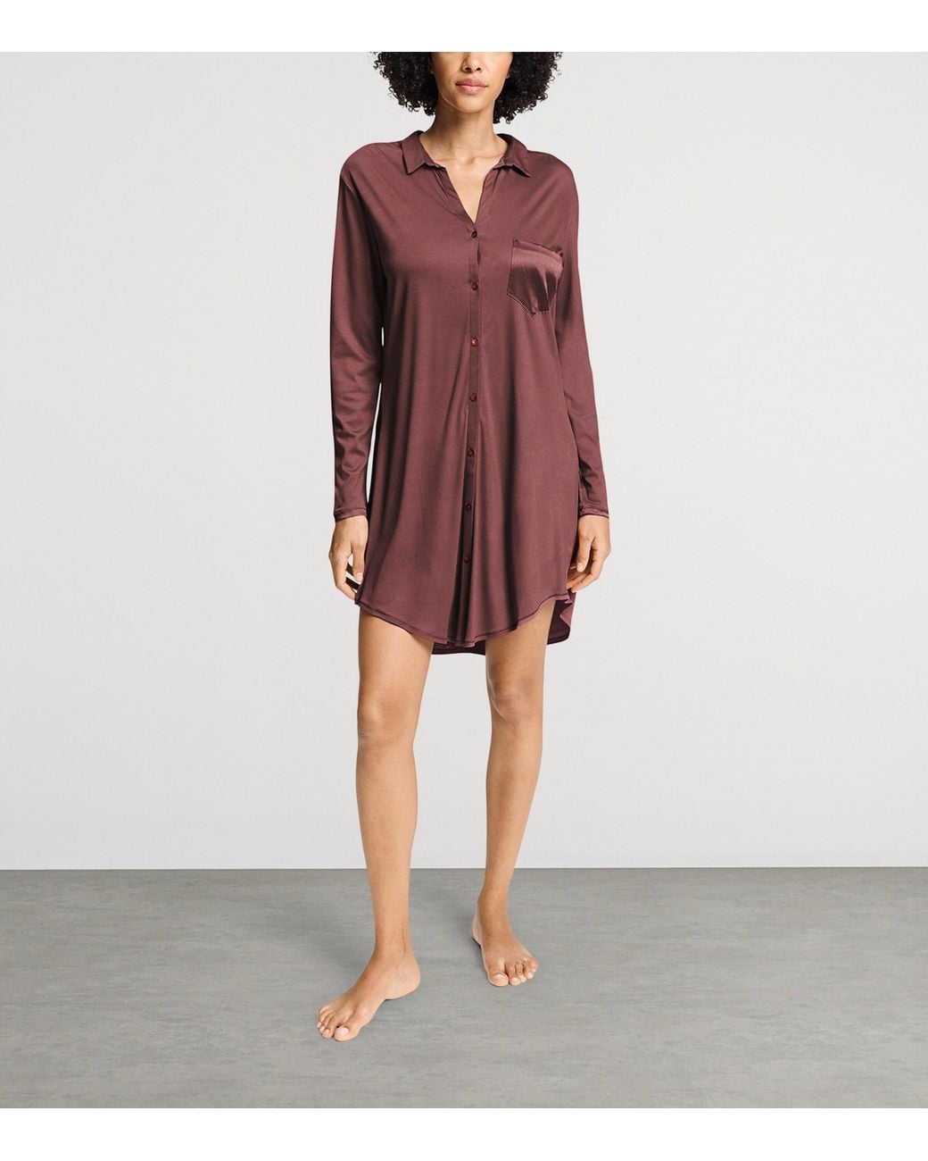 Hanro Red Modal-Silk Grand Central Nightdress