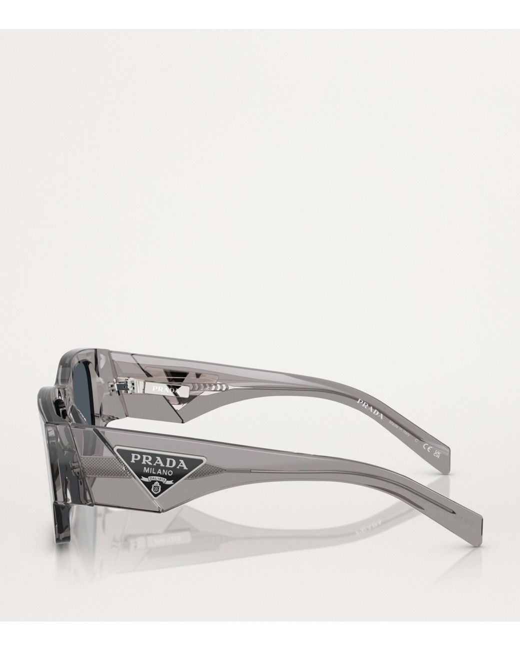 Prada Gray Metal Pr10Zs Sunglasses for men