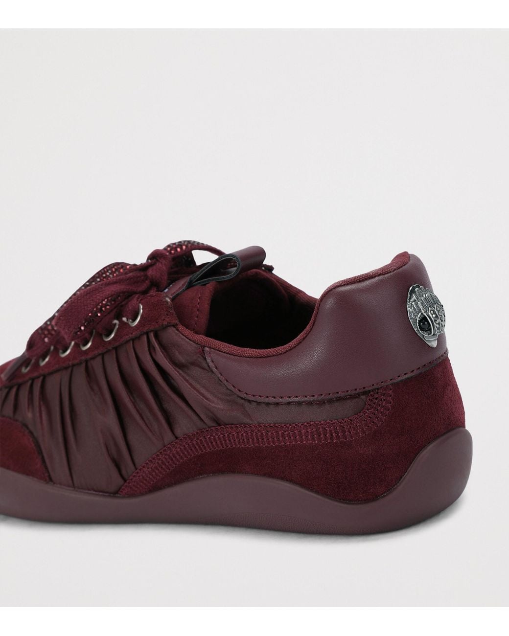 Kurt Geiger Brown Satin Sterling Sneakers