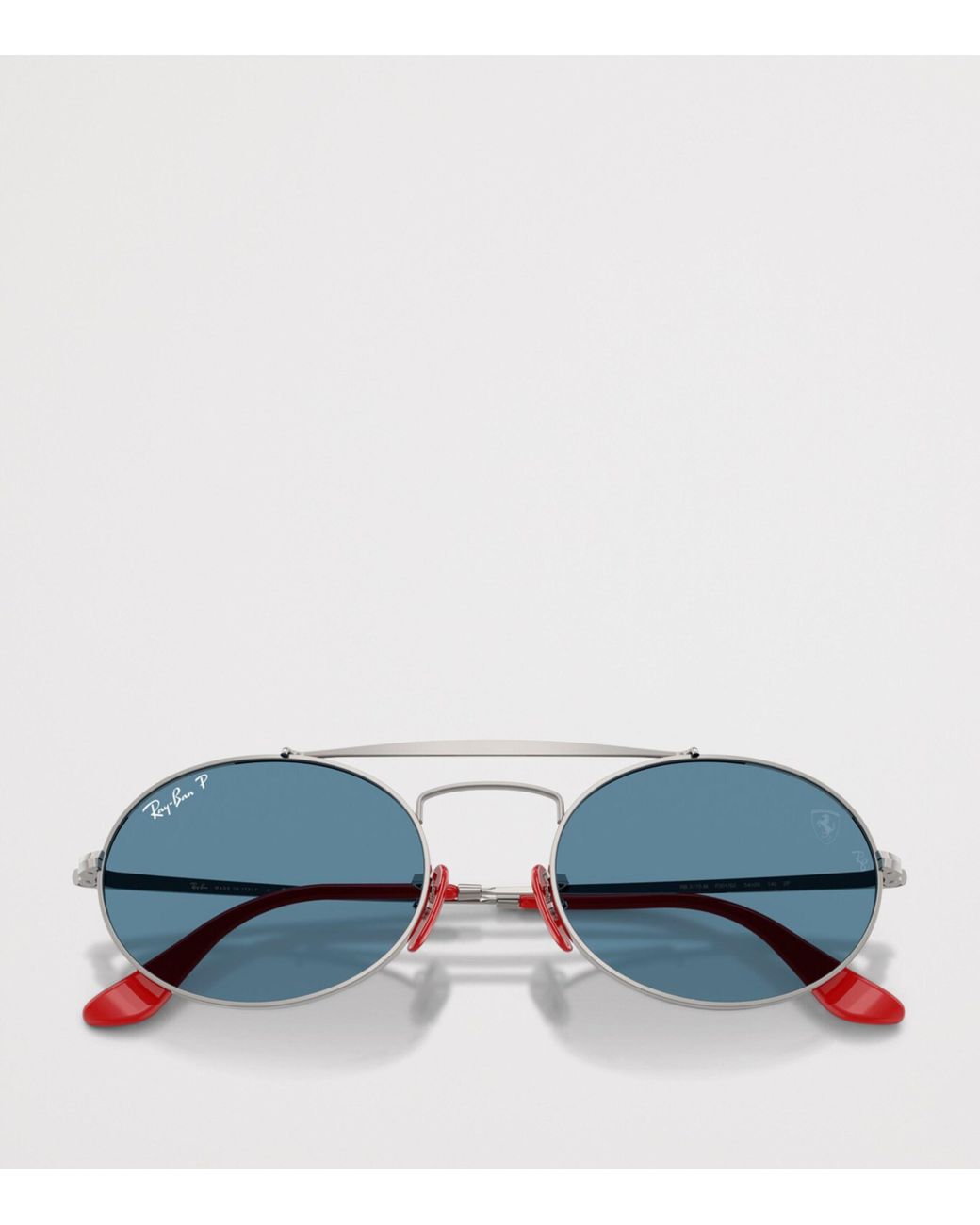 Ray-Ban Blue Metal Polarised+ Lenses Oval Sunglasses