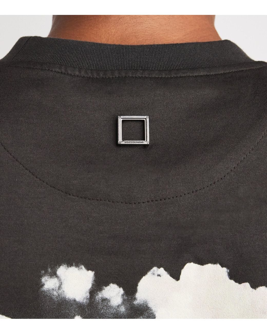 Wooyoungmi Black Cotton Graphic Print T-Shirt for men