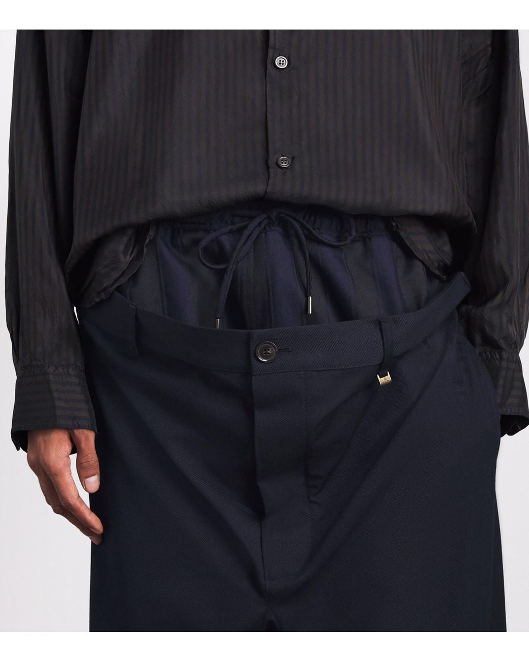 Vivienne Westwood Blue Layered-Effect Builders Trousers for men