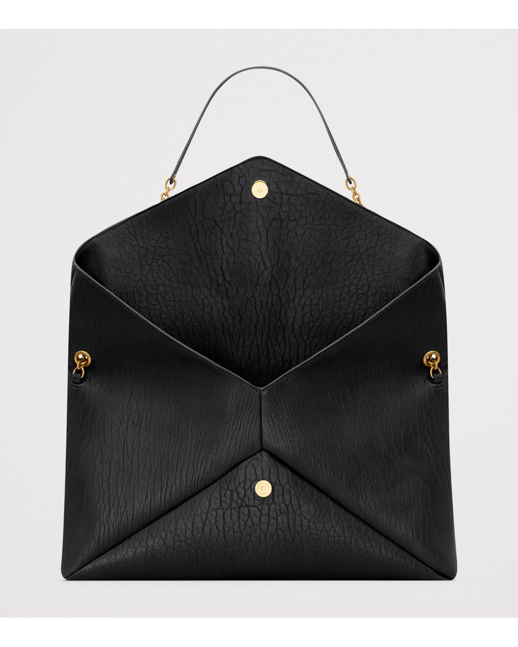 Saint Laurent Black Extra-Large Cassandre Envelope Pouch