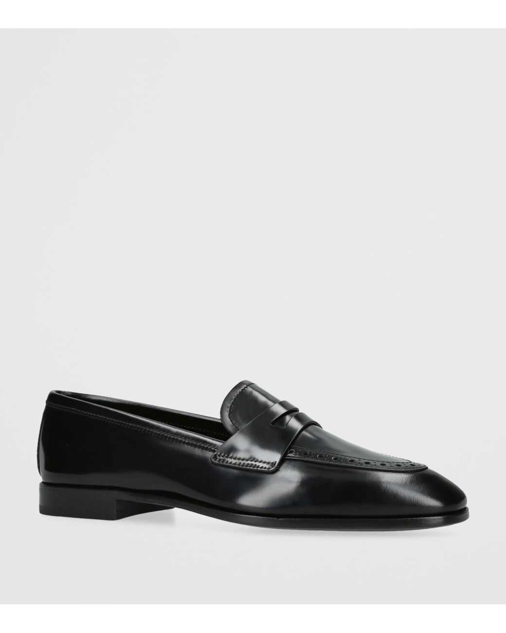 Church's Black Polished Fumé Leather Onyx Loafers