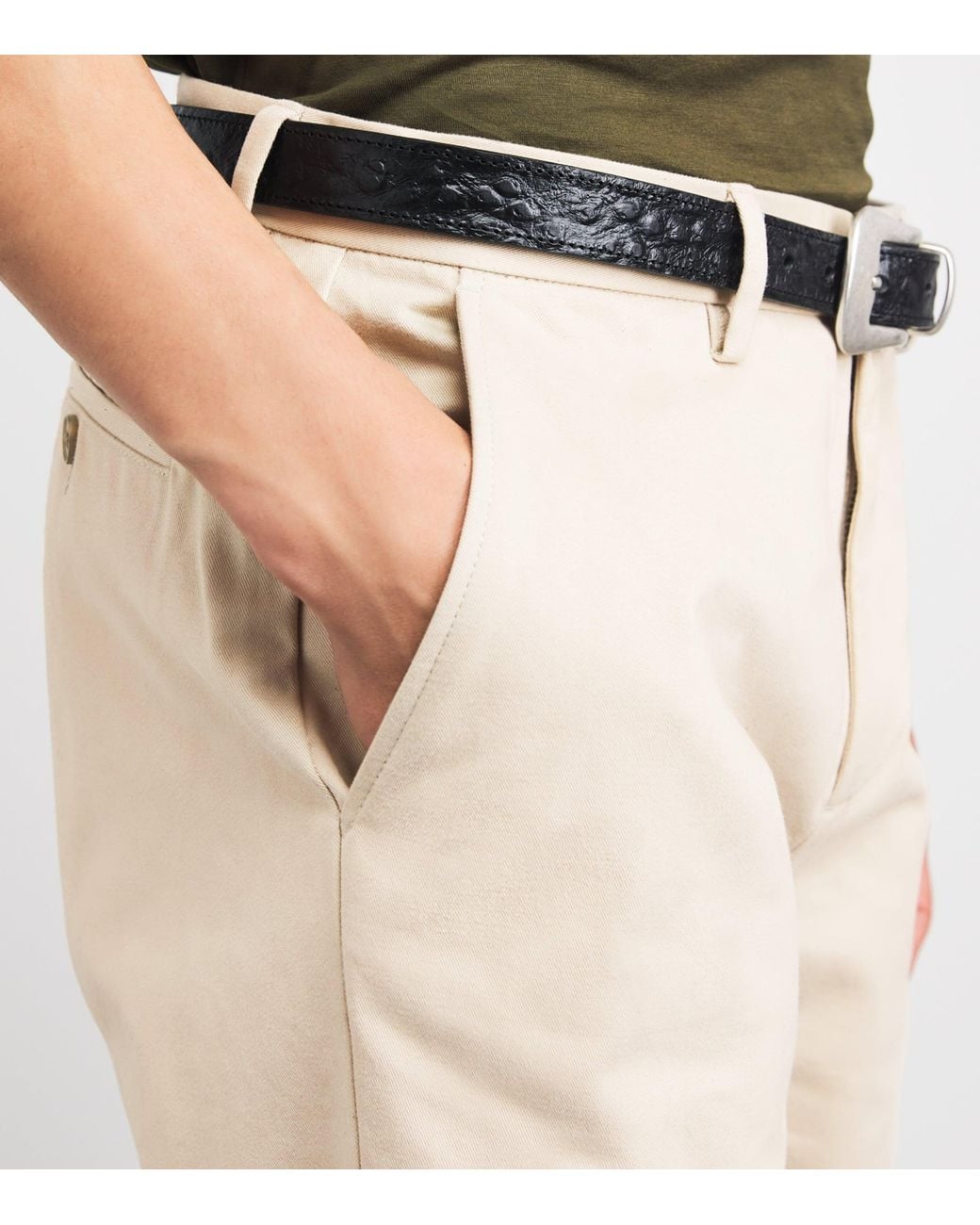 Sunspel Natural Cotton Drill Trousers for men