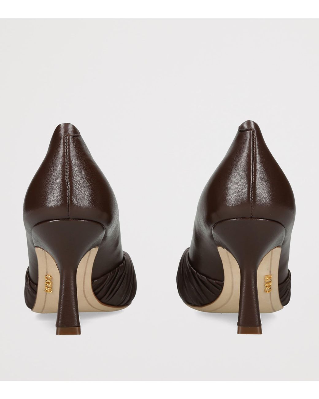 Rodo Brown Leather Tracy Pumps 80
