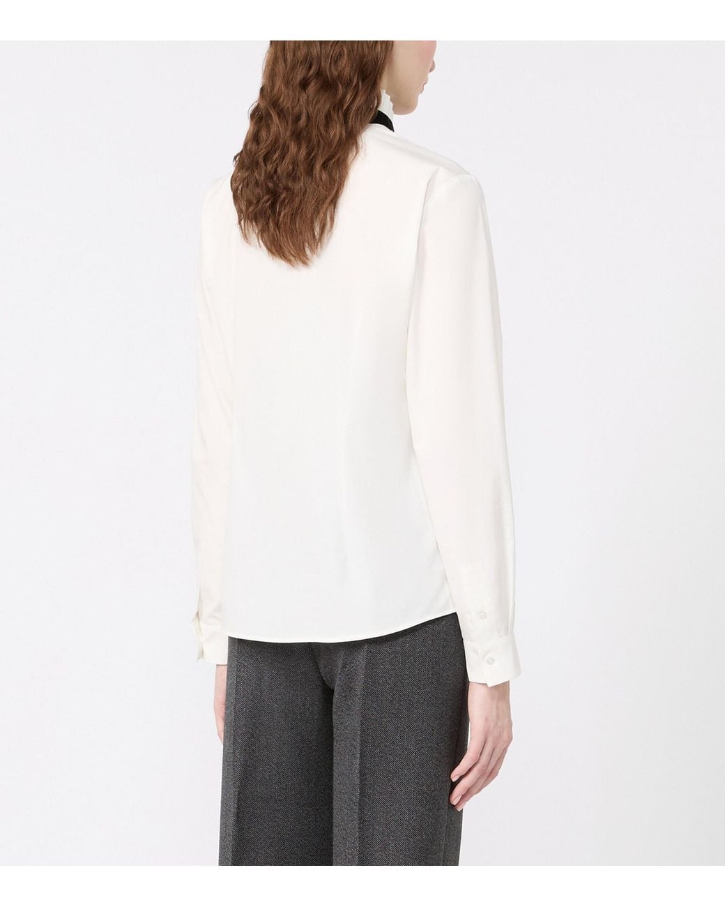 Weekend by Maxmara White Cotton Tie-Detail Blouse