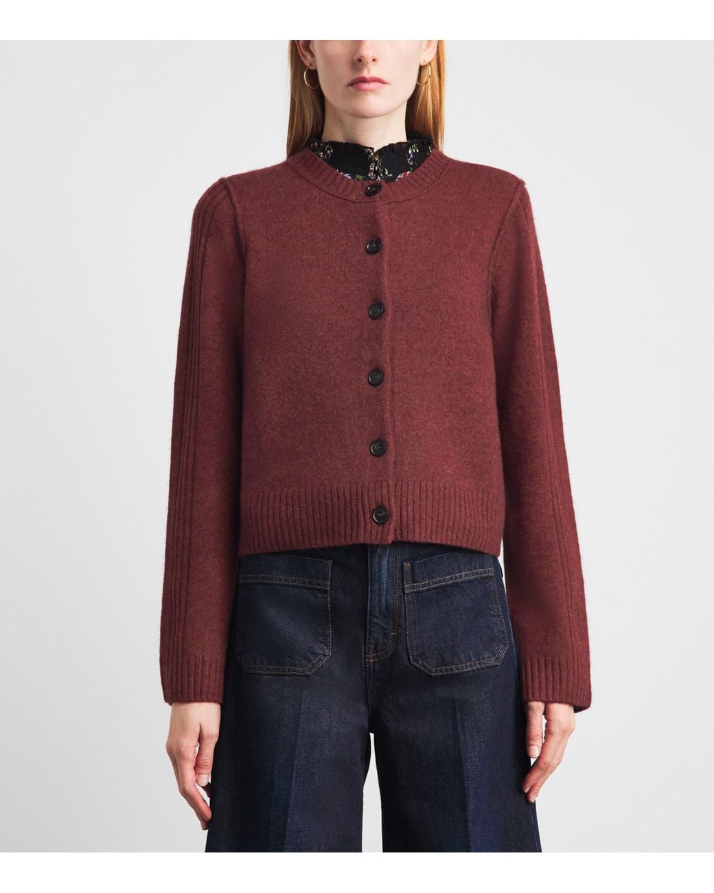 ME+EM Red Merino-Yak Cardigan