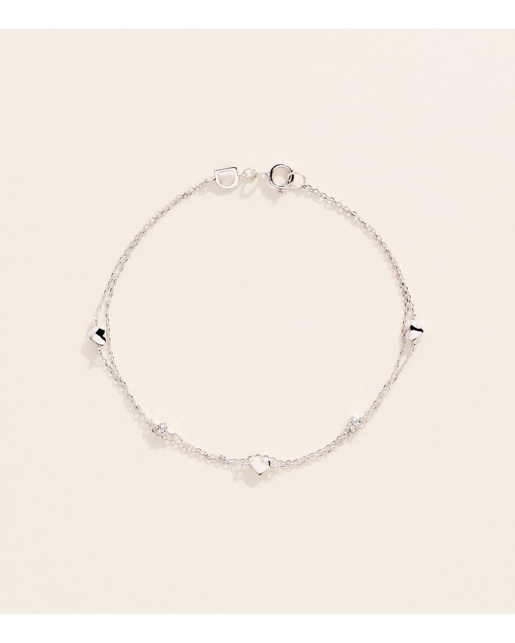 Astrid & Miyu Natural And Topaz Heart Bracelet