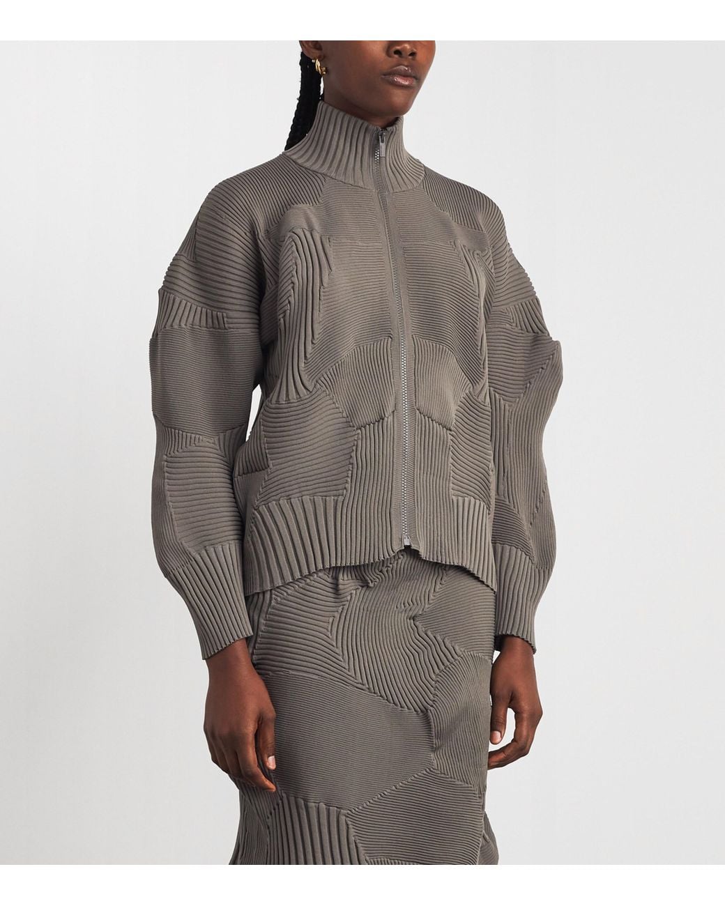 Issey Miyake Gray Kone Kone Knit Jacket