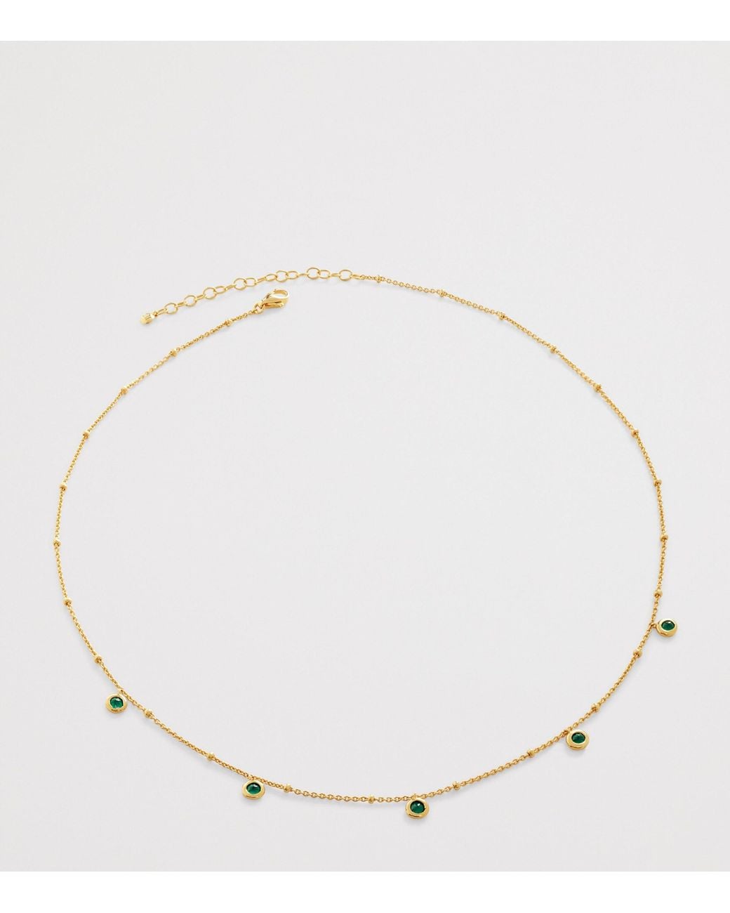 Monica Vinader Metallic Vermeil And Onyx Chain Necklace