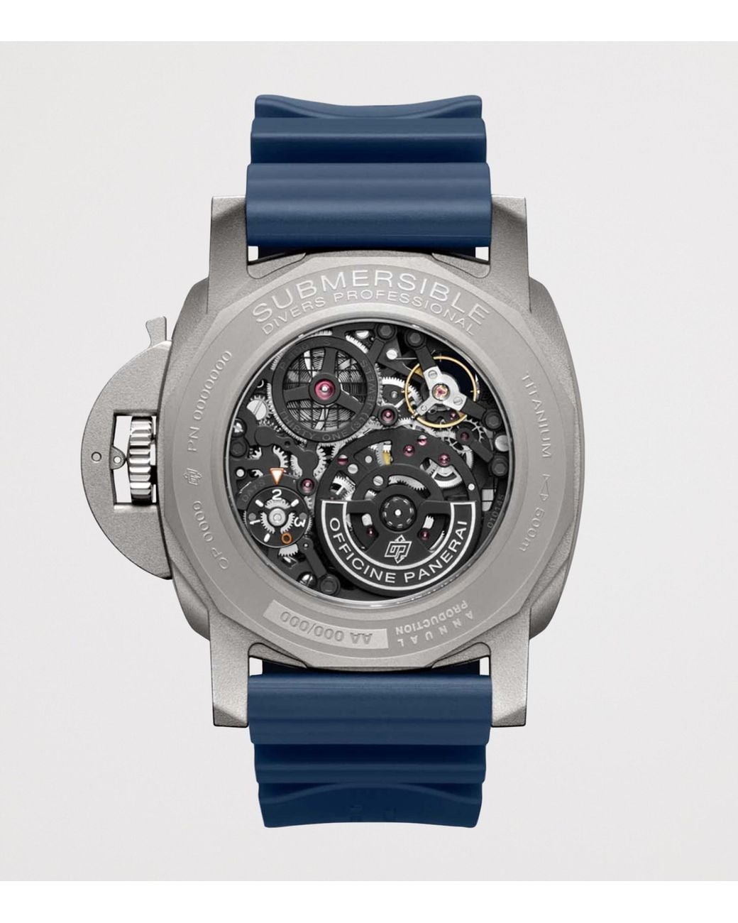 Panerai Blue Titanium Dmls Submersible Gmt Watch