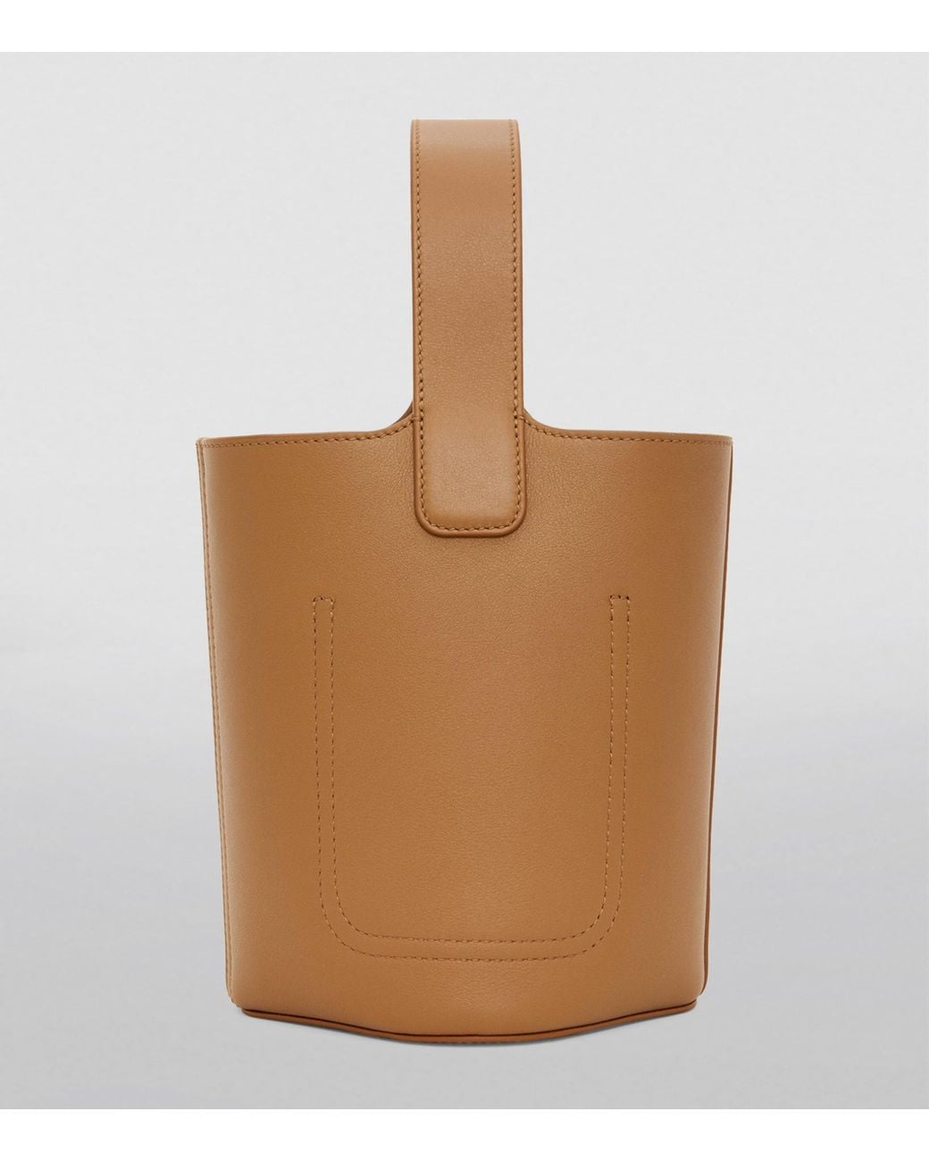 Loewe Brown Mini Leather Pebble Bucket Bag