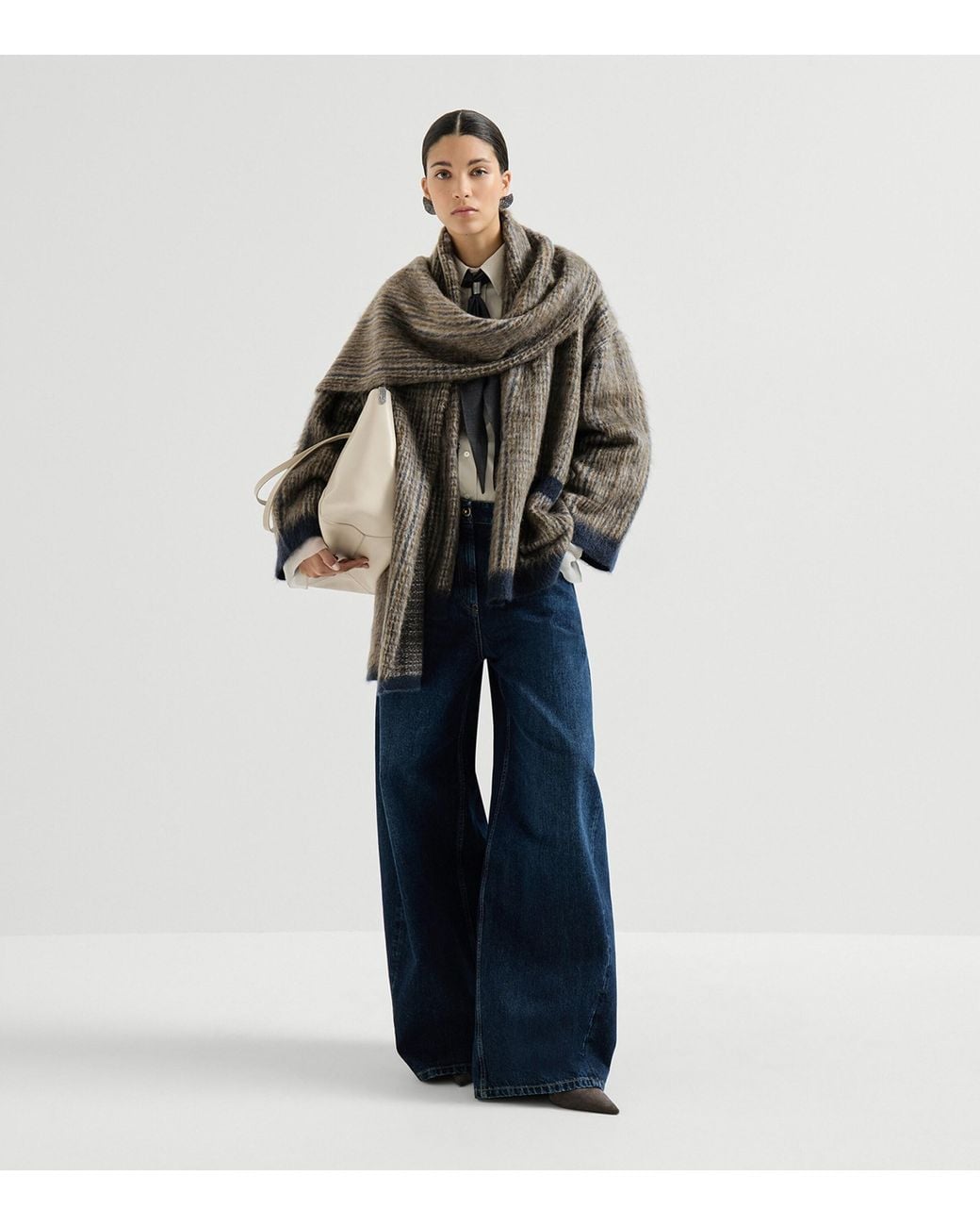 Brunello Cucinelli Blue Wide-Leg Jeans