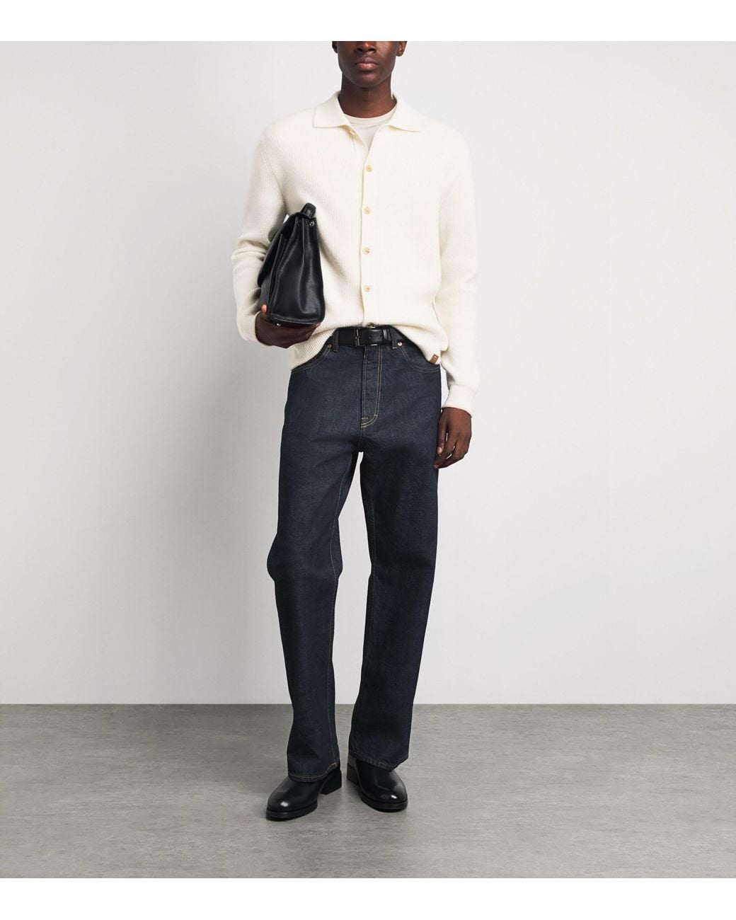 Jacob Cohen White Cashmere Collared Cardigan for men