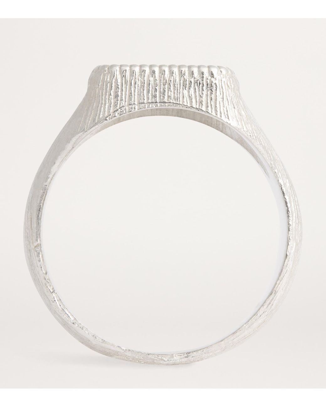 Bleue Burnham White Sterling Cottage Garden Signet Ring for men