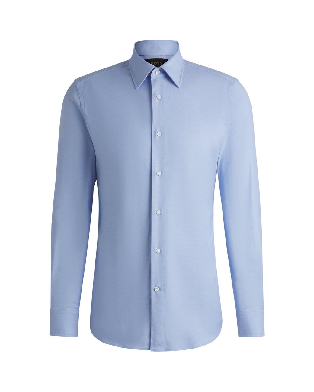 Boss Blue Stretch-Cotton Slim Shirt for men