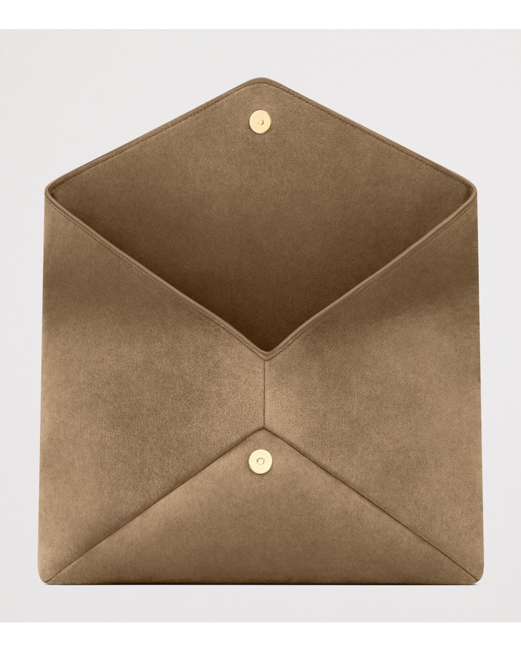 Saint Laurent Natural Large Suede Cassandre Envelope Pouch