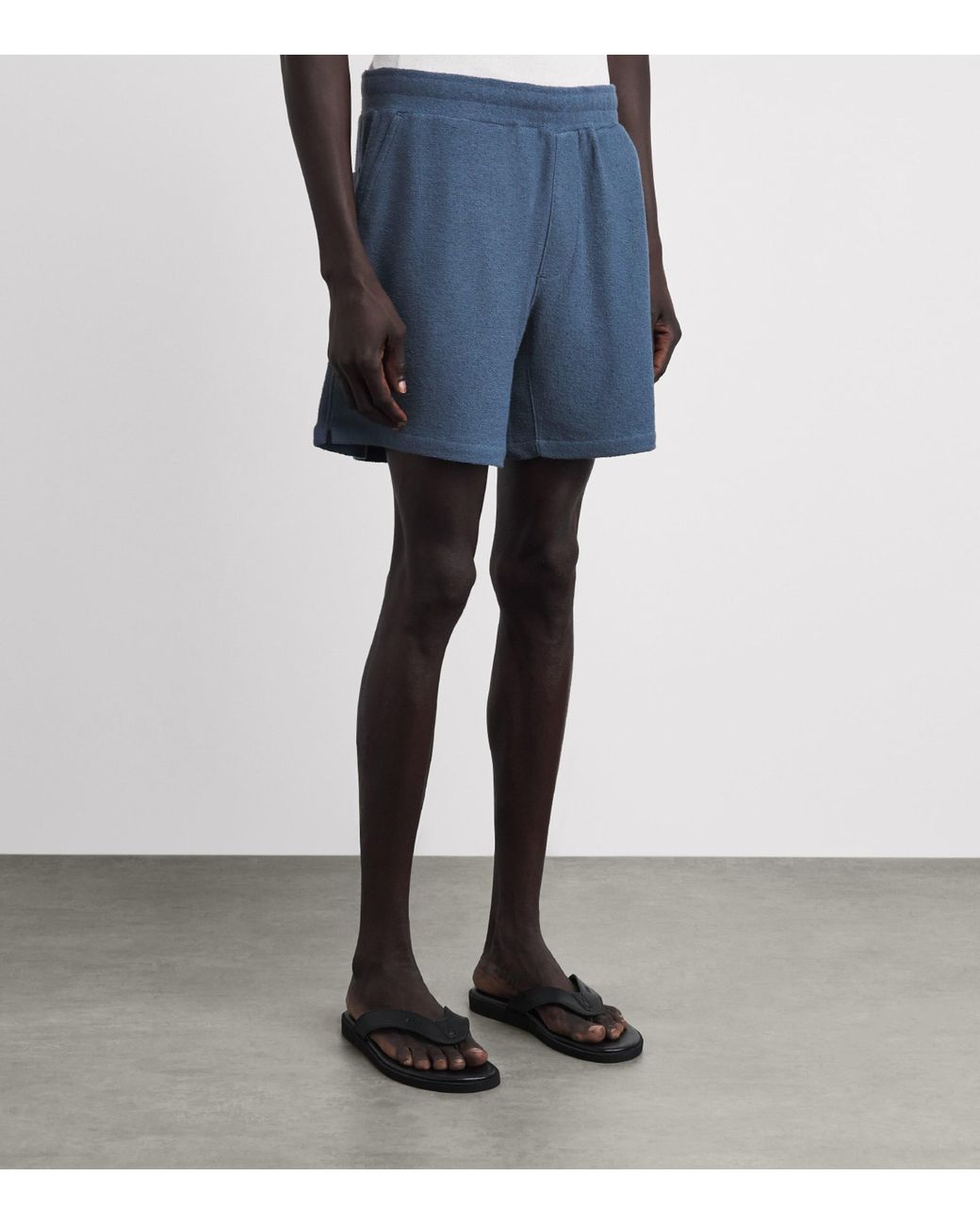 PAIGE Blue Bouclé Elijah Shorts for men