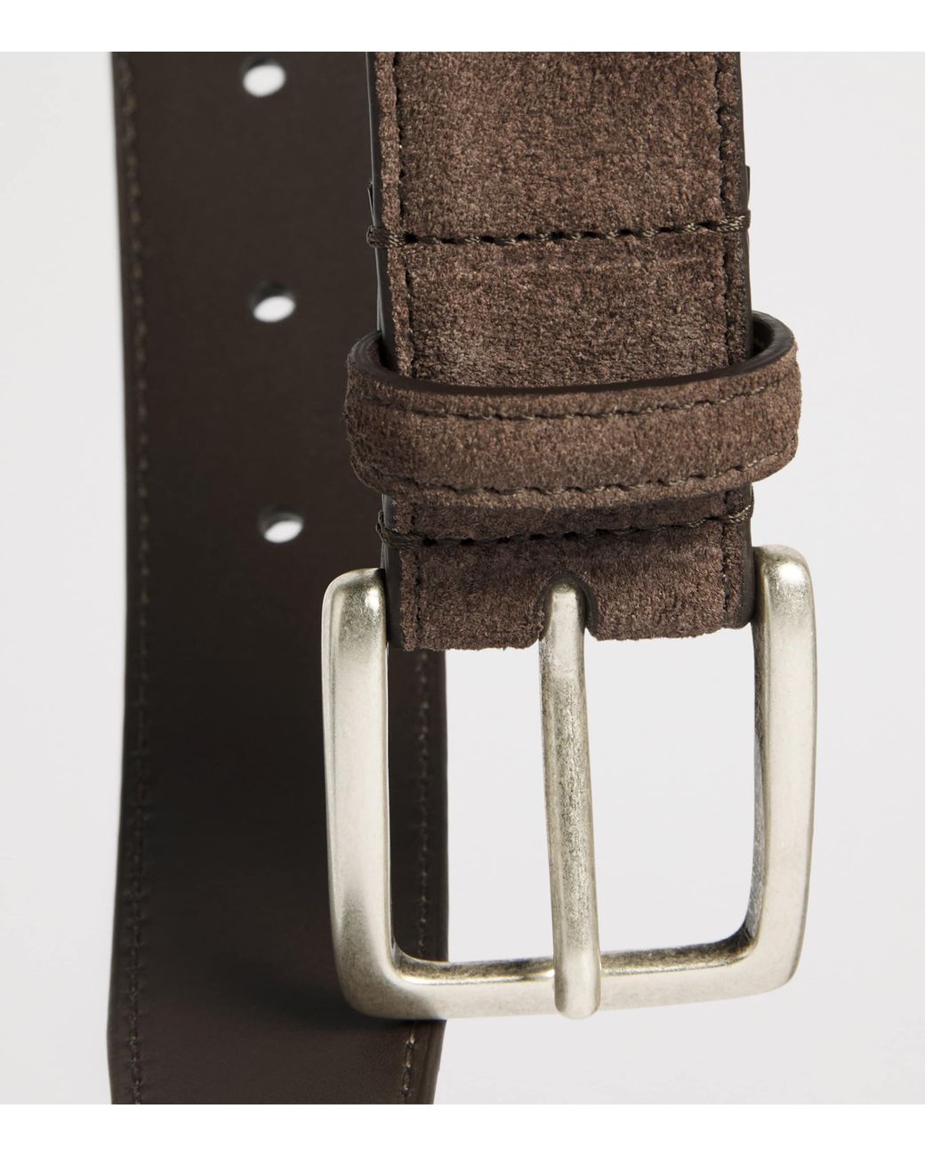 Canali Brown Suede Belt for men
