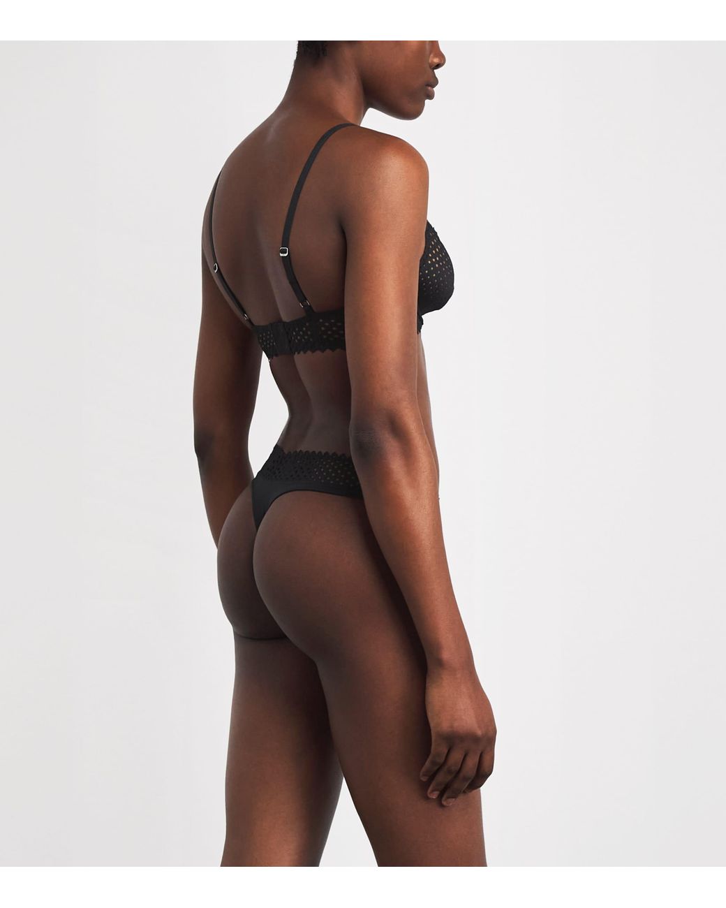 Wolford Black Romantic Net Demi Bra