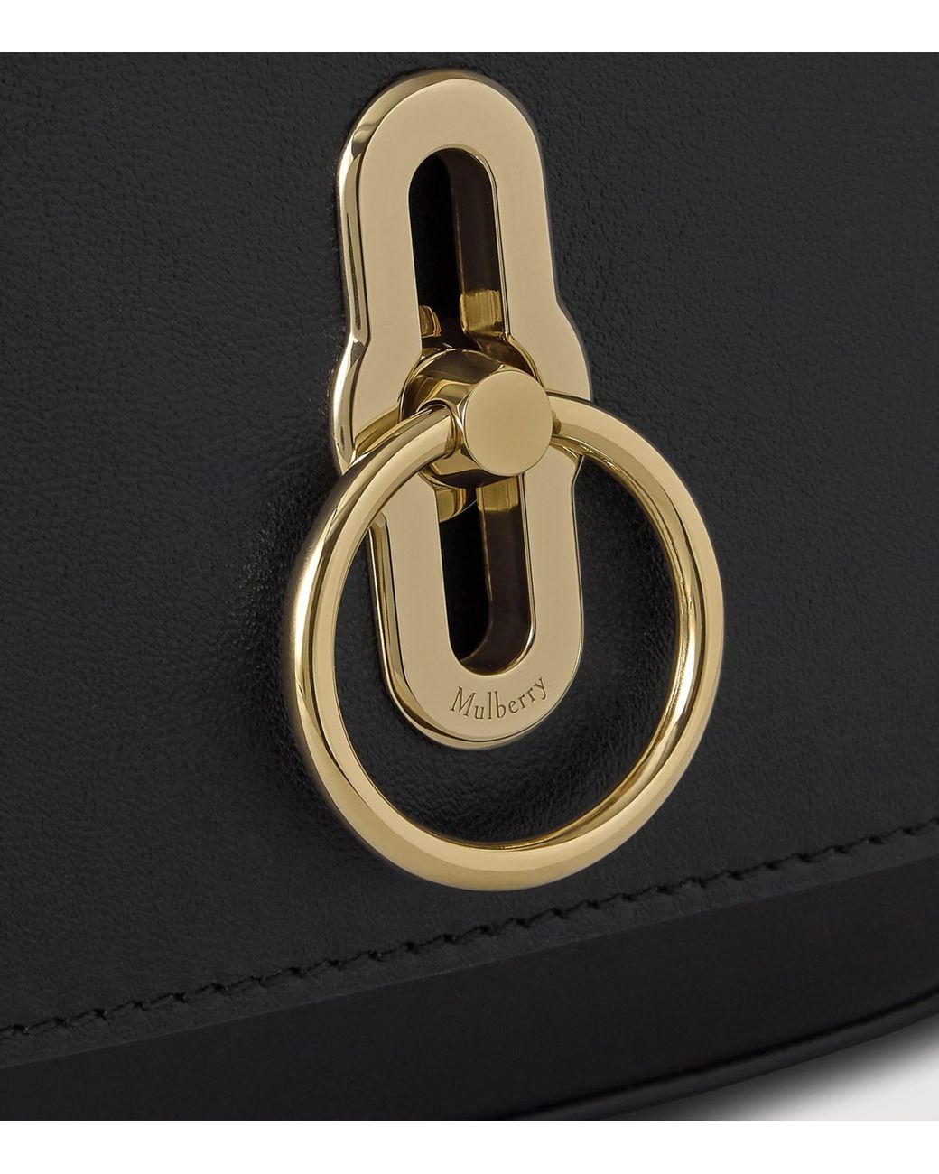 Mulberry Black Small Leather Amberley Top-Handle Bag