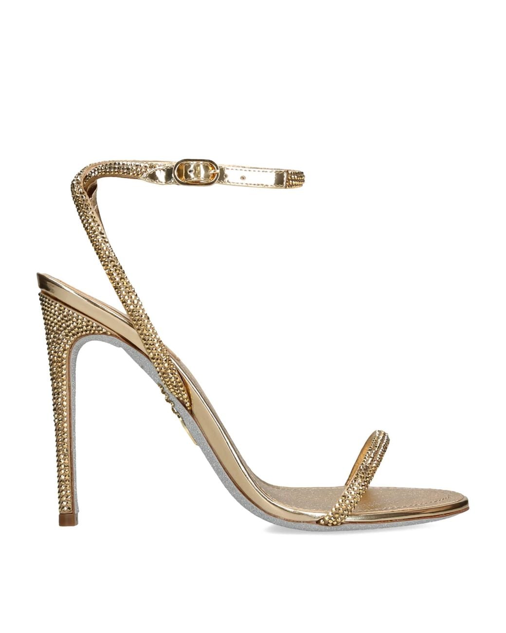 Rene Caovilla Metallic Embellished Ellabrita Heeled Sandals 105
