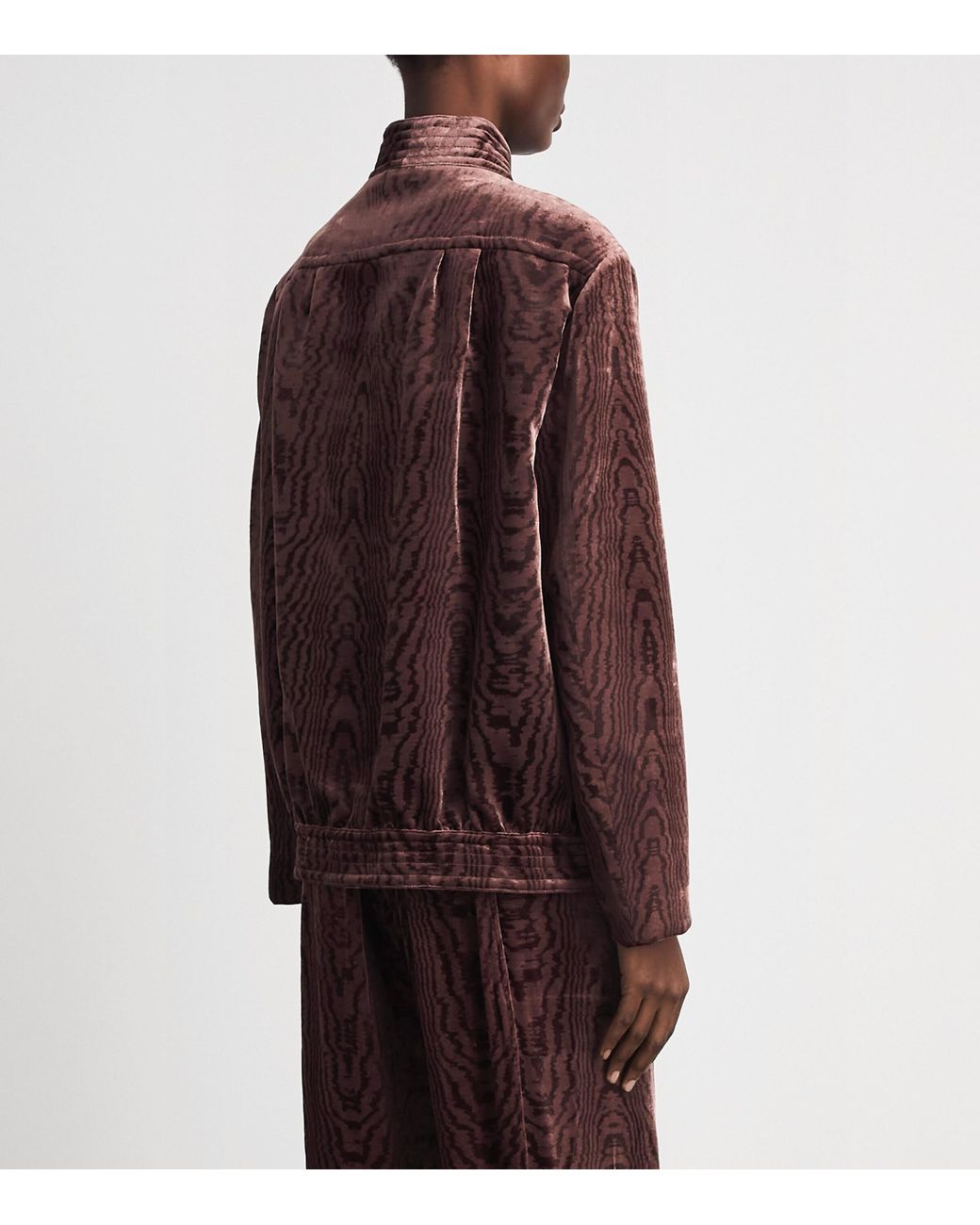Blazé Milano Brown Velvet Patterned Coiba Blazer