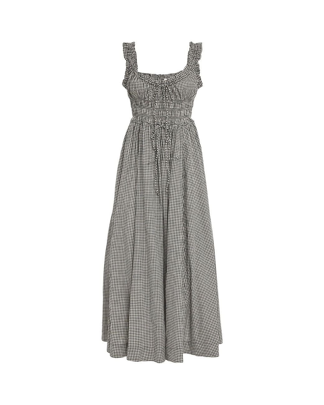 knee length dresses for ladies Emmaretta Gingham Midi Dress  Petite Chrie