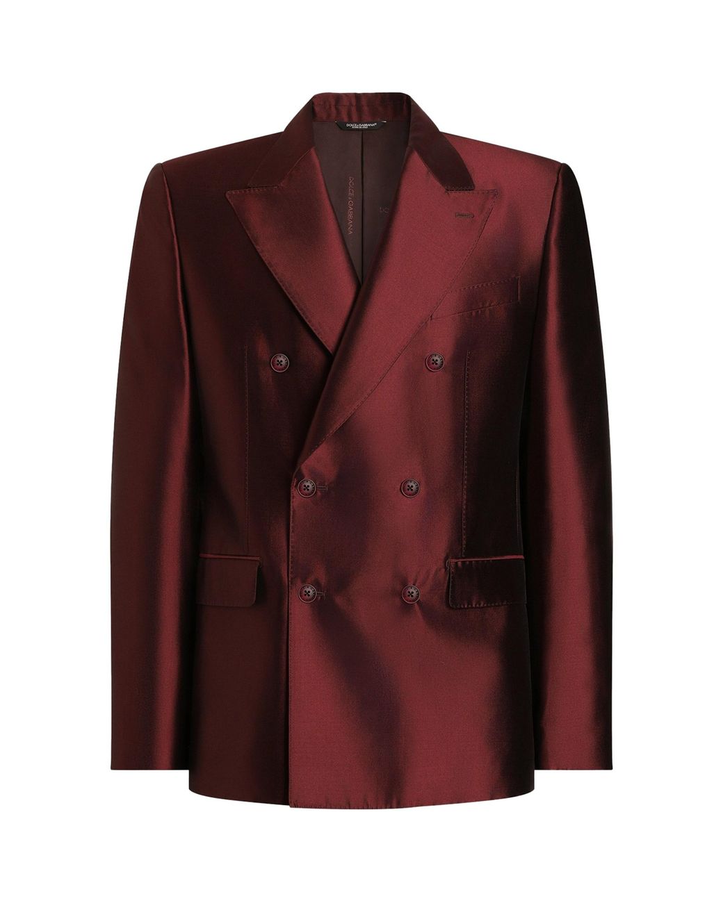 Dolce & Gabbana Purple Satin Double-Breasted Blazer for men