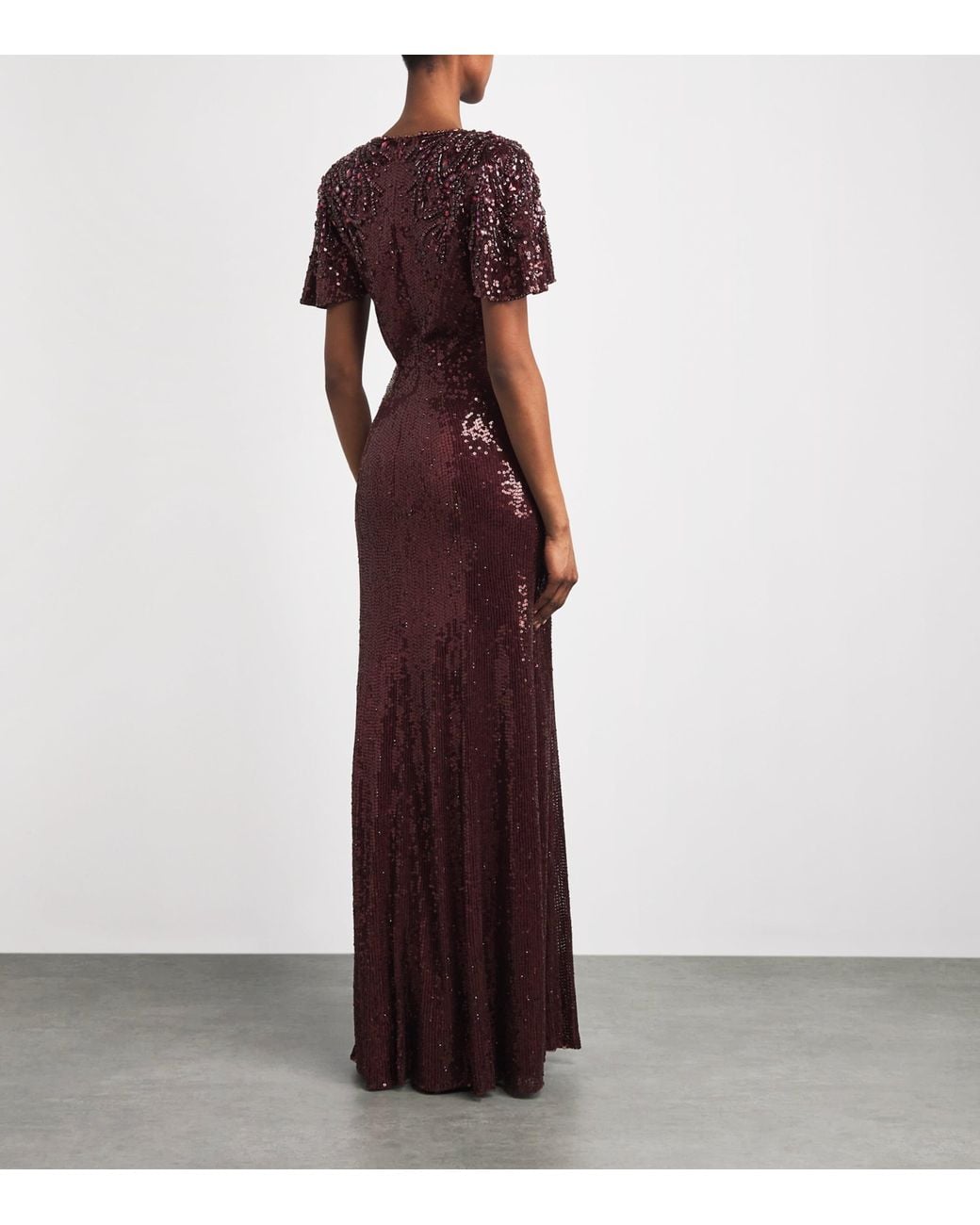 Jenny Packham Purple Sequinned Manon Gown