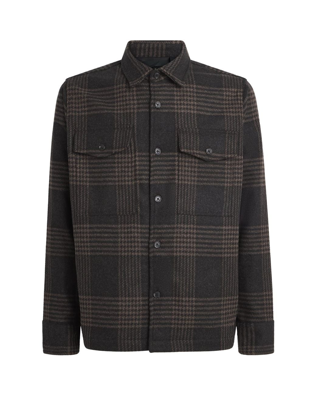 Rag & Bone Black Wool-Blend Austin Check Jacket for men