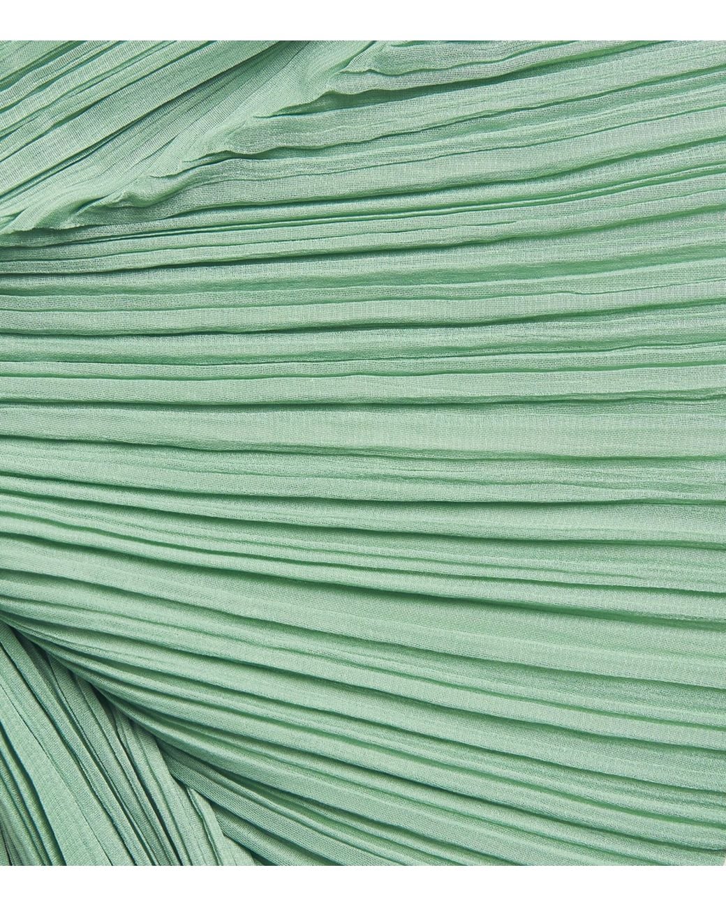 Pleats Please Issey Miyake Green Fold Hood Scarf for men