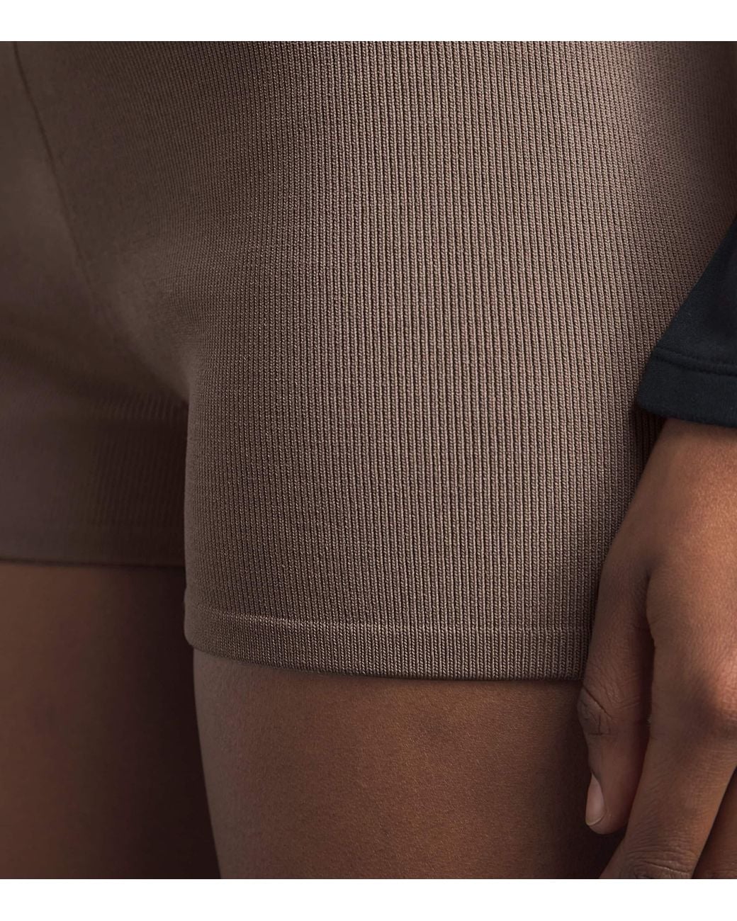 Skims Brown Refined Knit Shorts