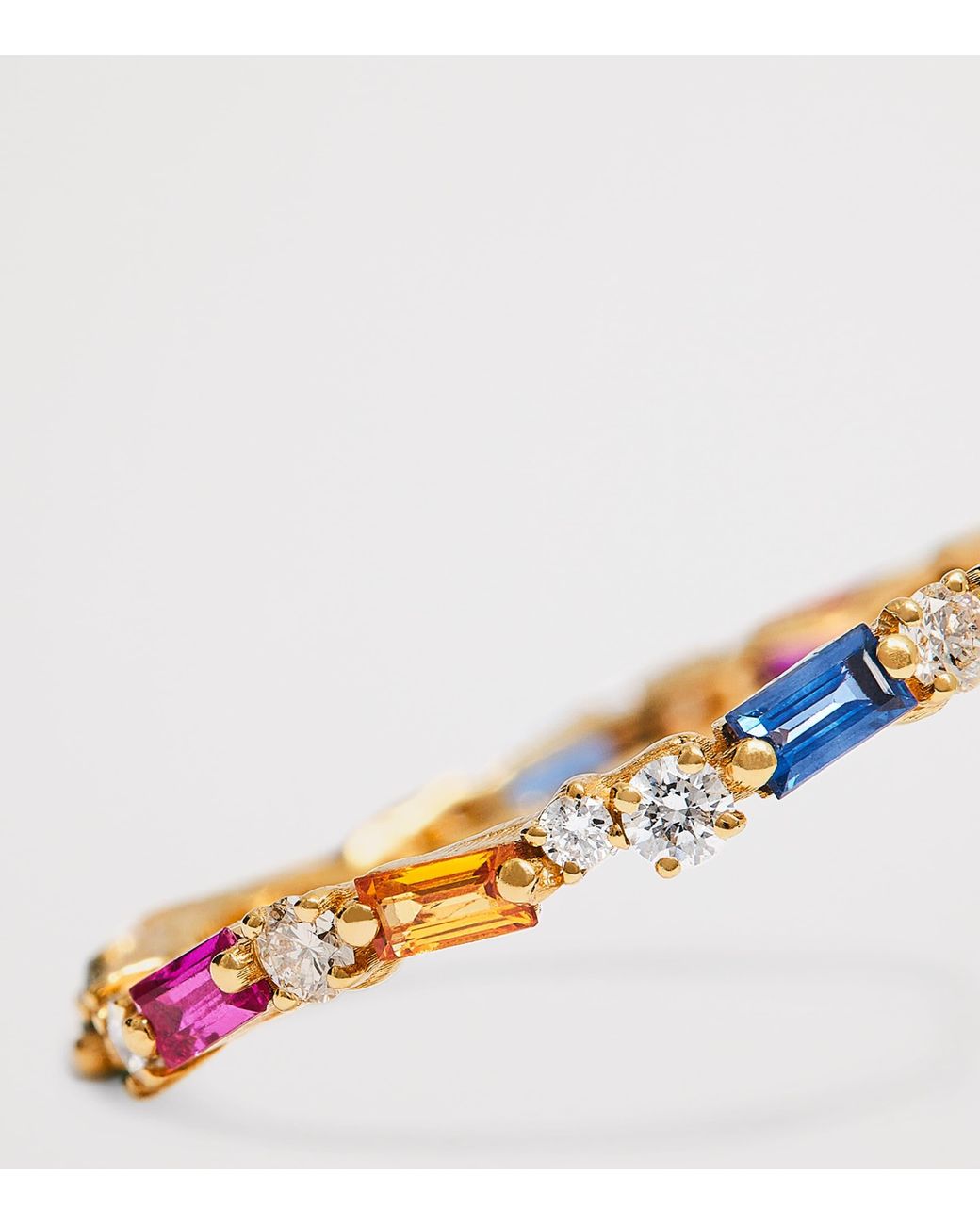 Suzanne Kalan Natural Diamond And Sapphire Thin Mix Eternity Ring
