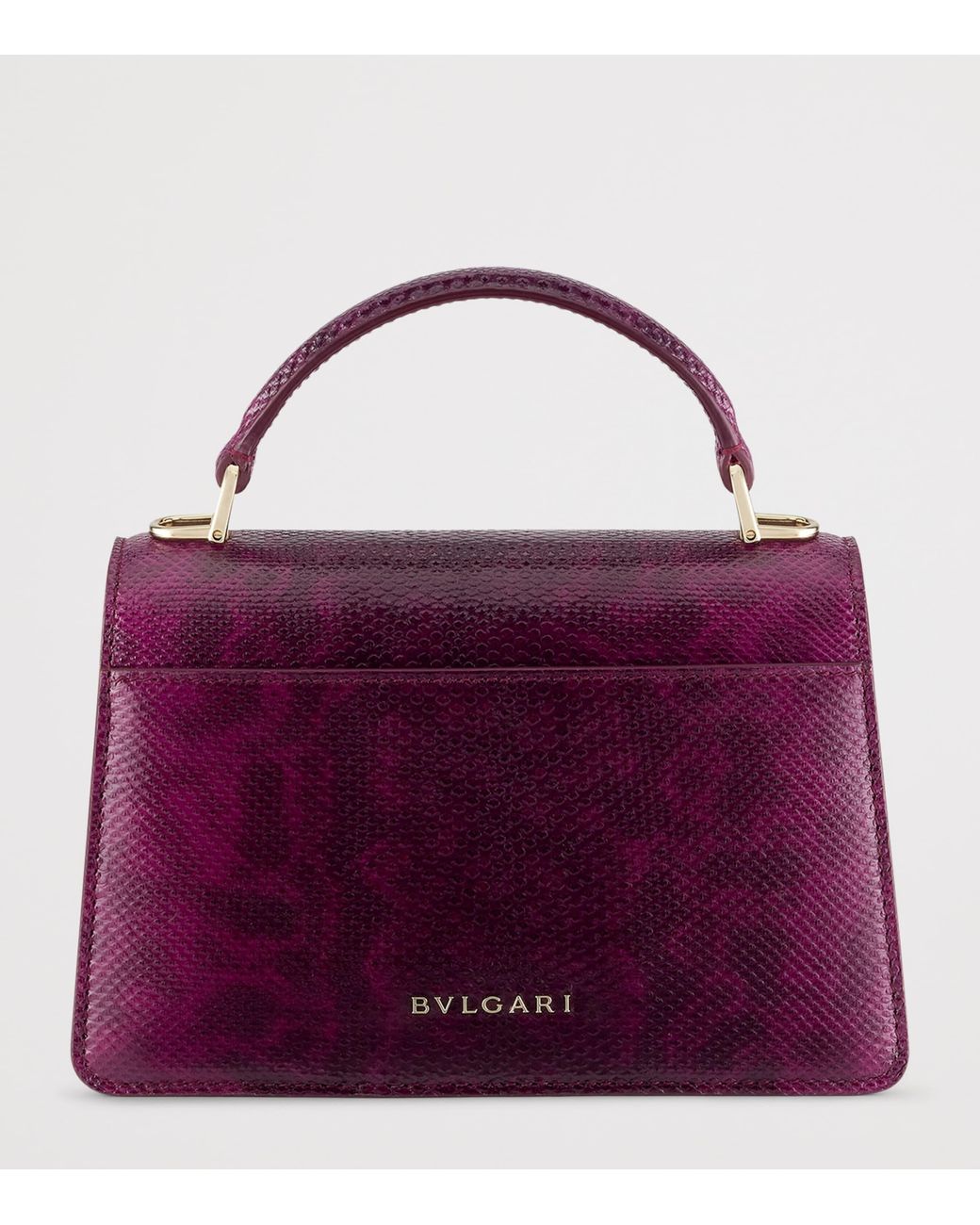 BVLGARI Purple Karung Leather Serpenti Forever Top-Handle Bag