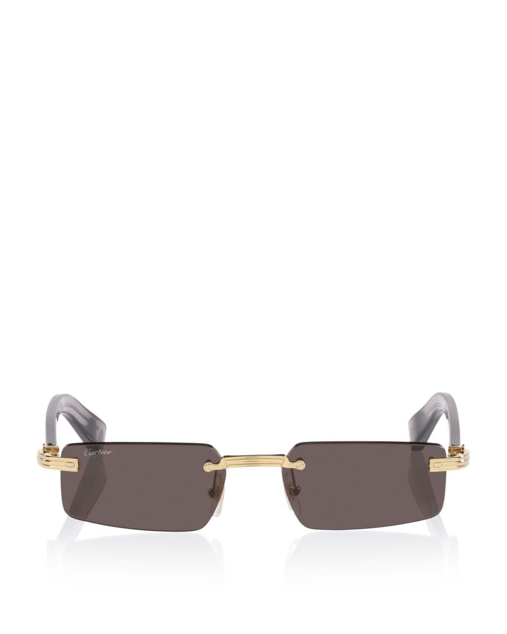 Cartier Metallic Narrow Rectangle Sunglasses for men
