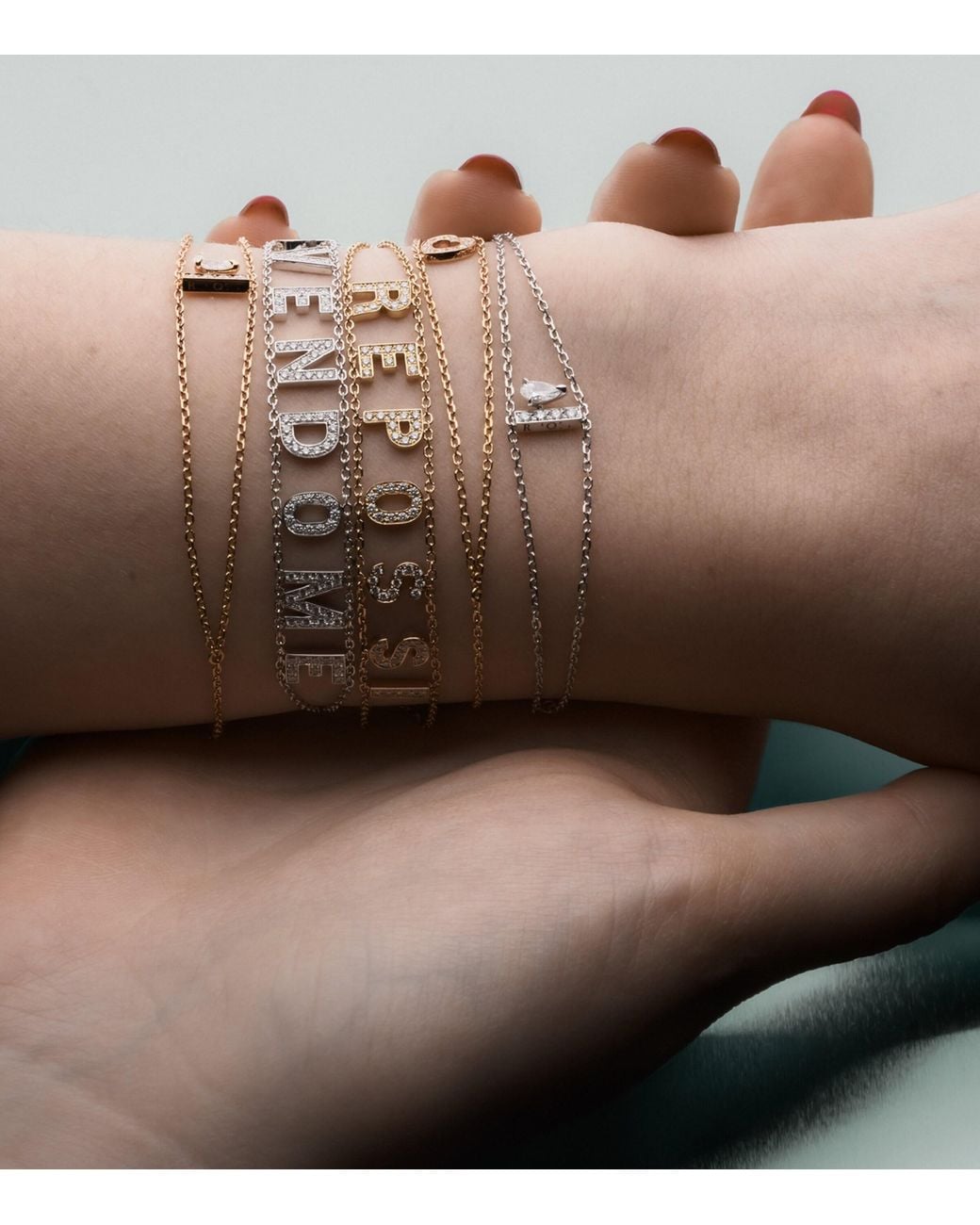 Repossi Metallic And Diamond Serti Sur Vide Chain Bracelet
