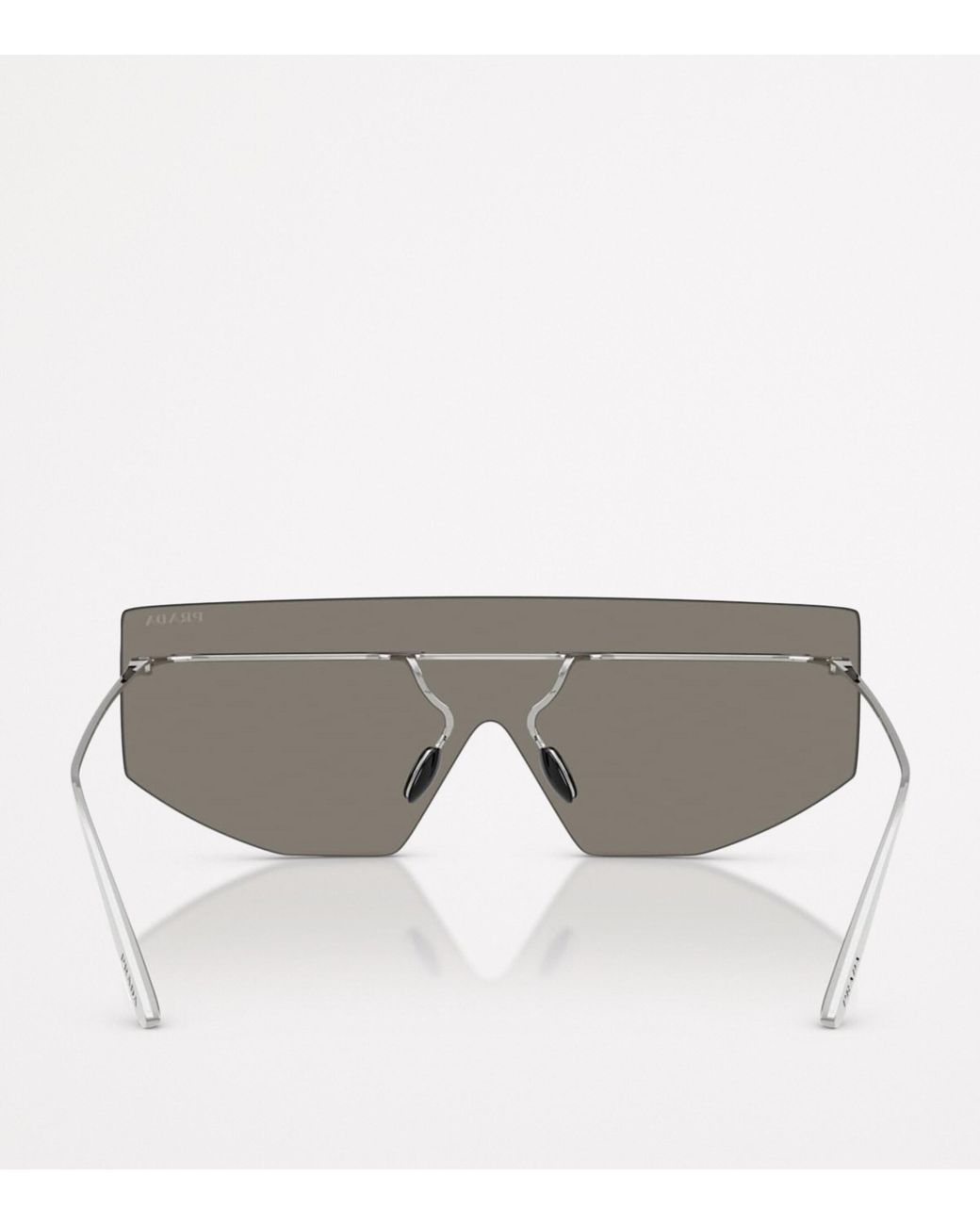 Prada Gray Metal Pr B55S Sunglasses for men