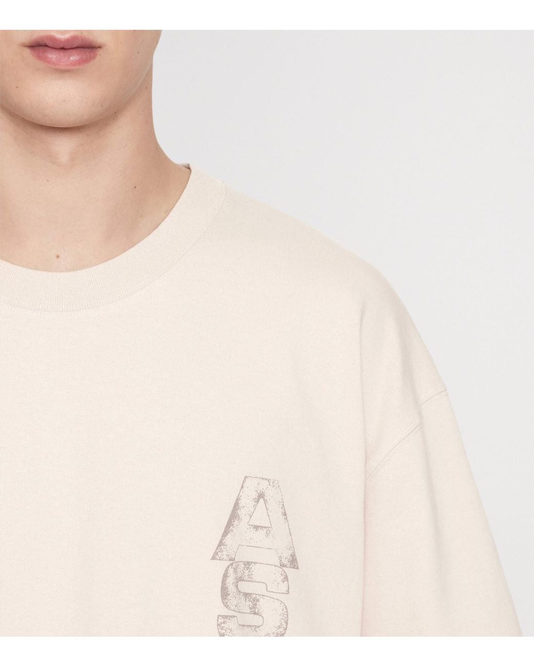 AllSaints White Organic Cotton Roller T-Shirt for men